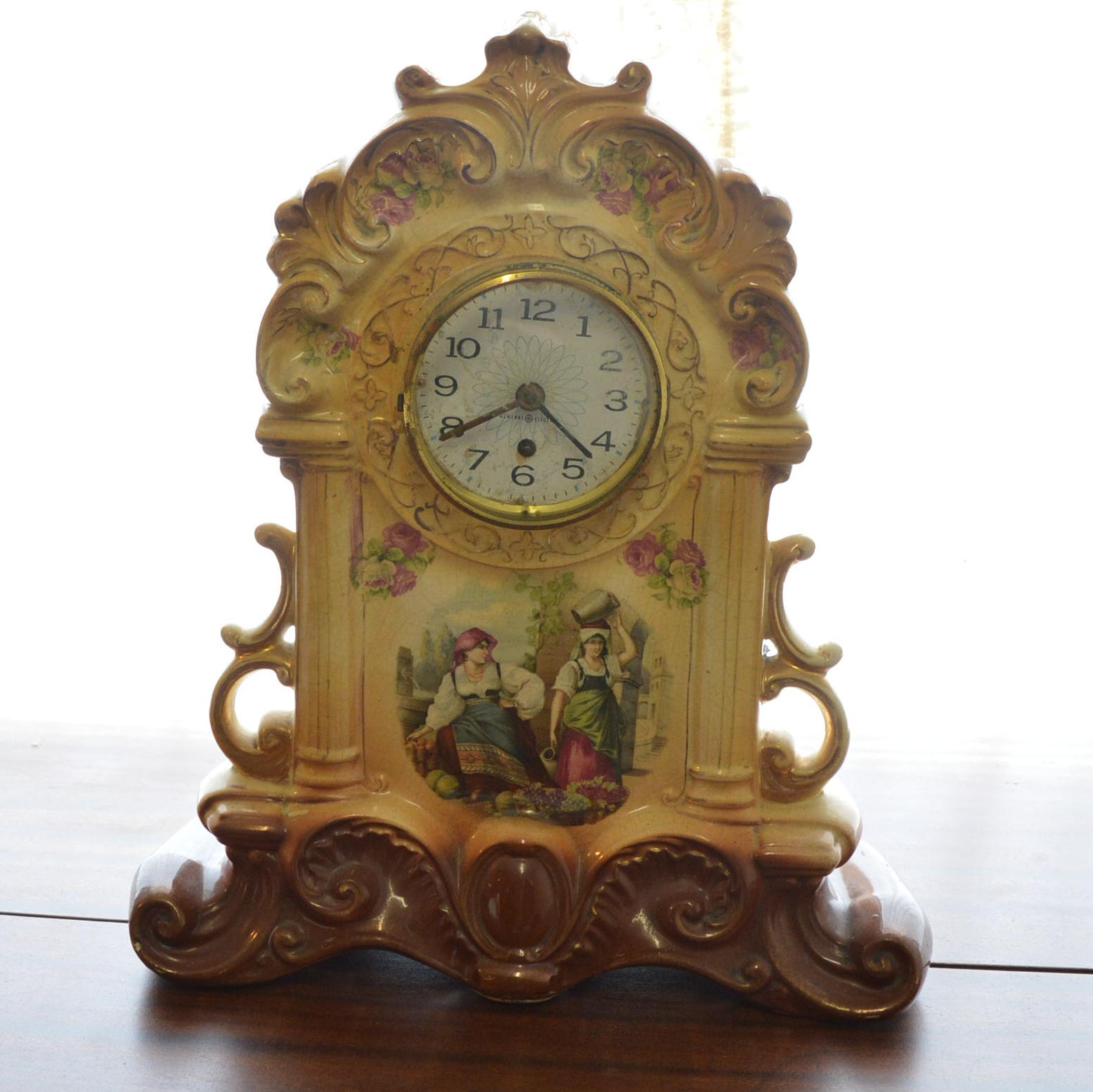 Ceramic General Electric Mantel Clock EBTH