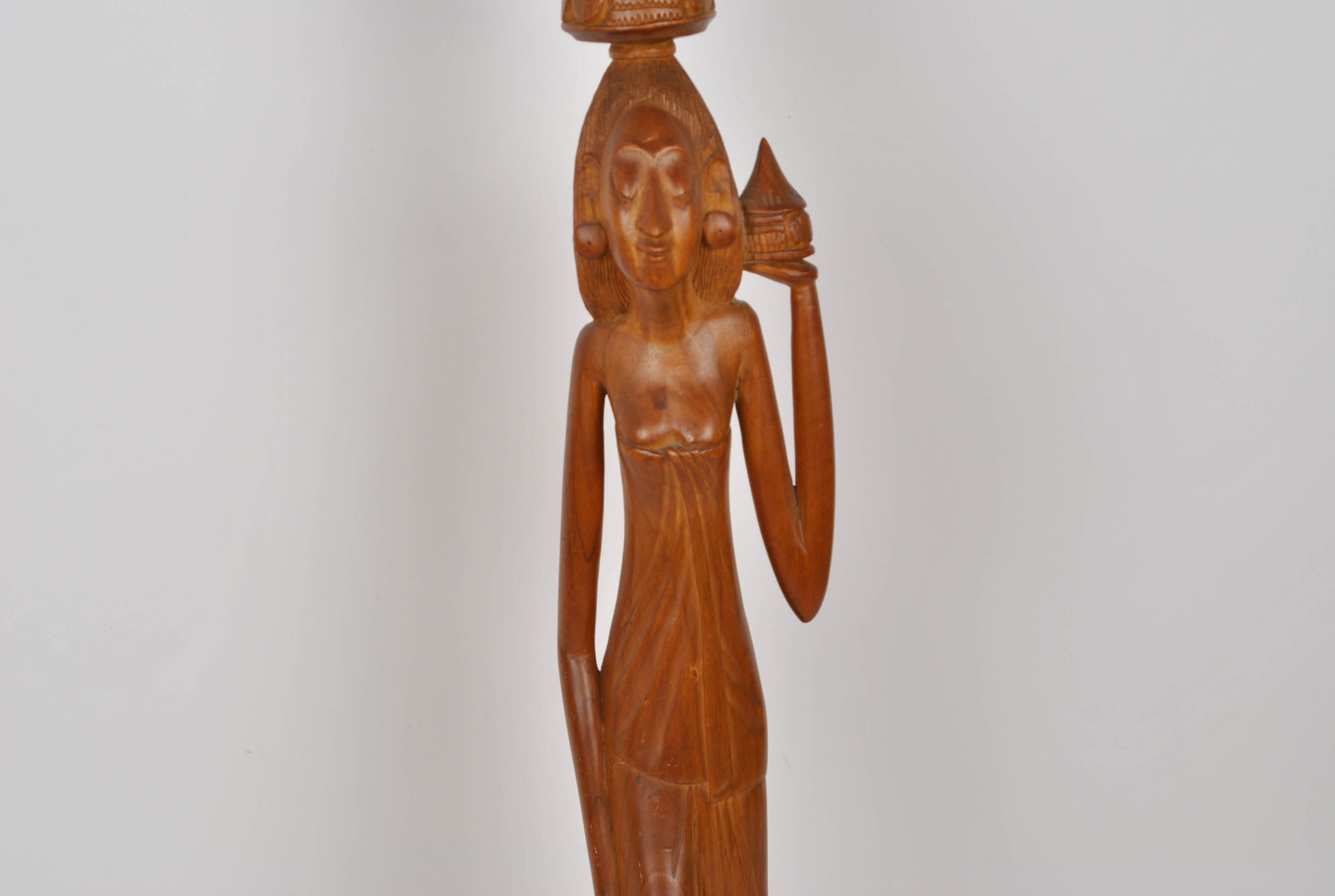 Pair of Carved Wooden Statues EBTH