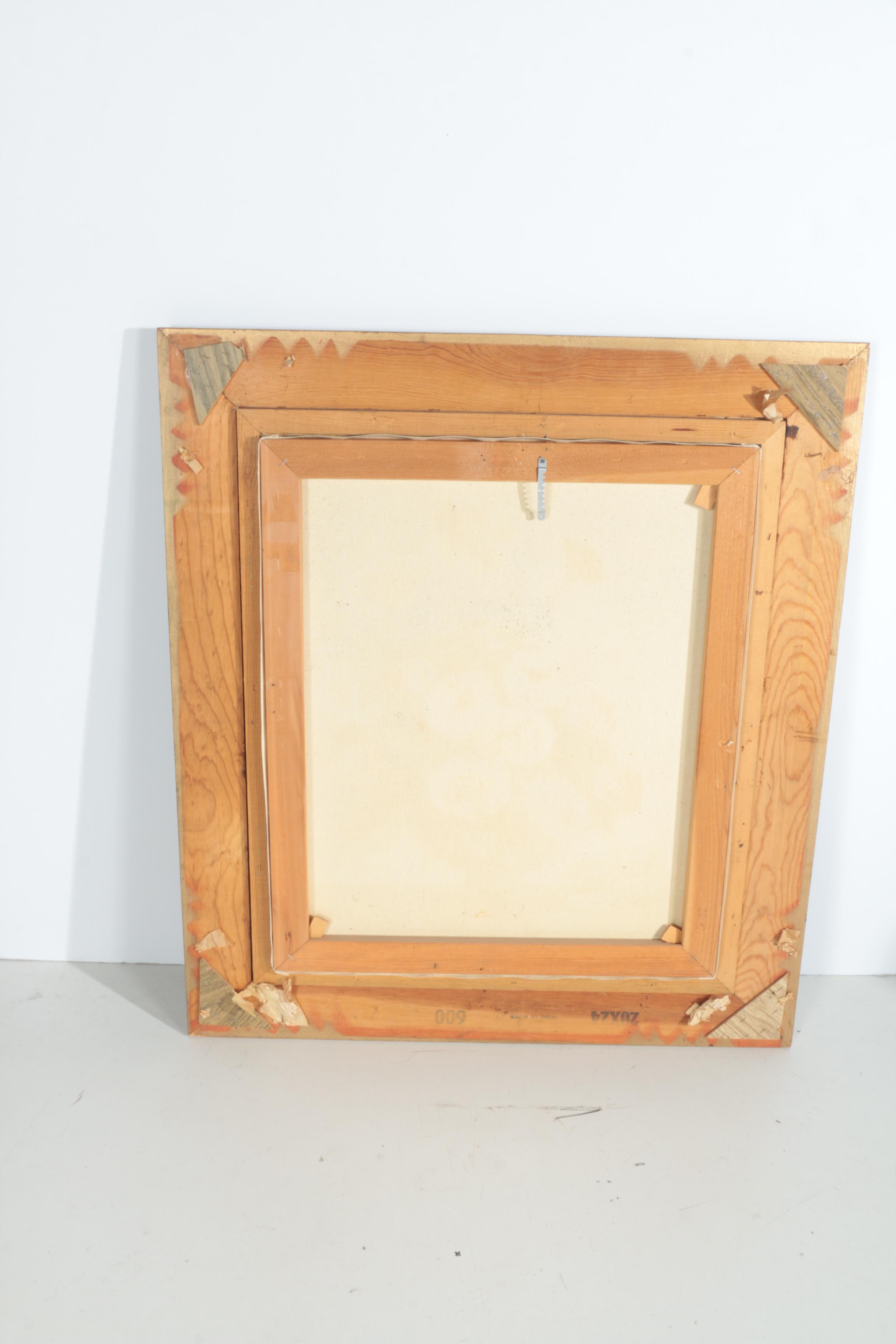 P. Bouchet Still Life Oil on Canvas of Vase Overflowing With Flowers EBTH