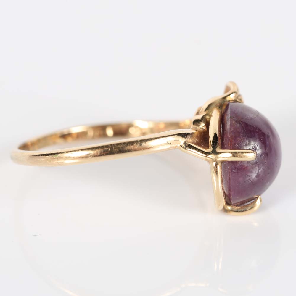 14K Yellow Gold Star Ruby Ring | EBTH