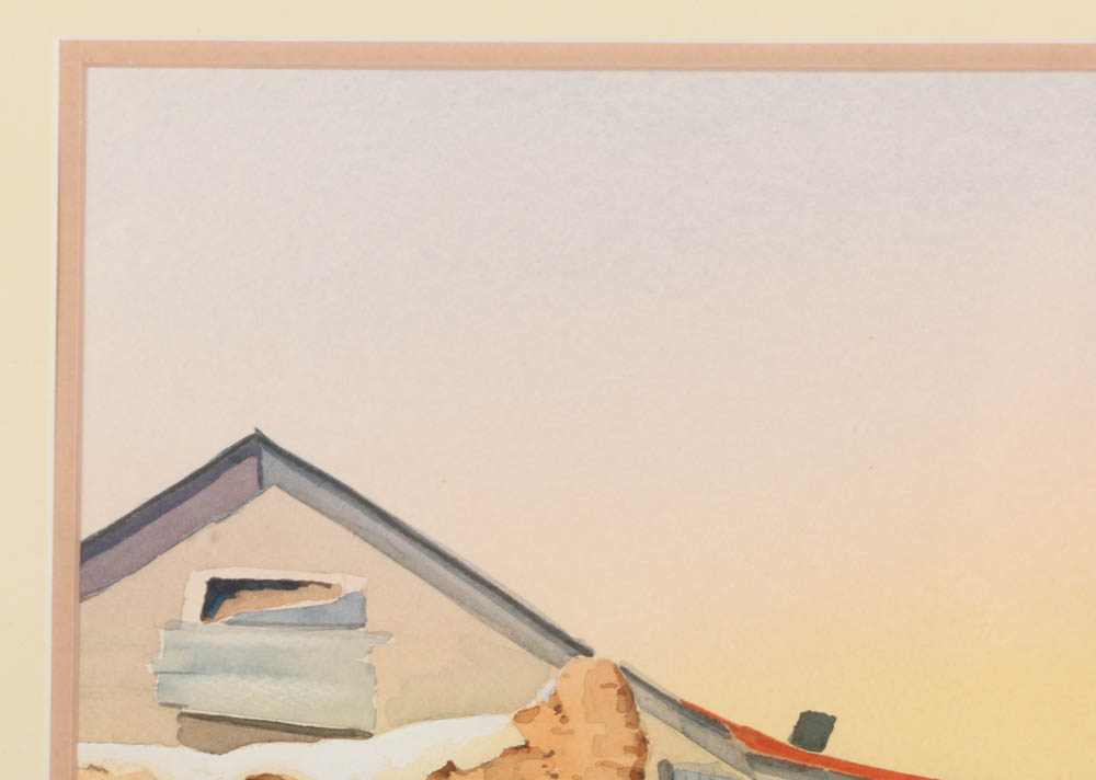 Secundino Sandoval Watercolor Painting on Paper of American Southwest Scene EBTH