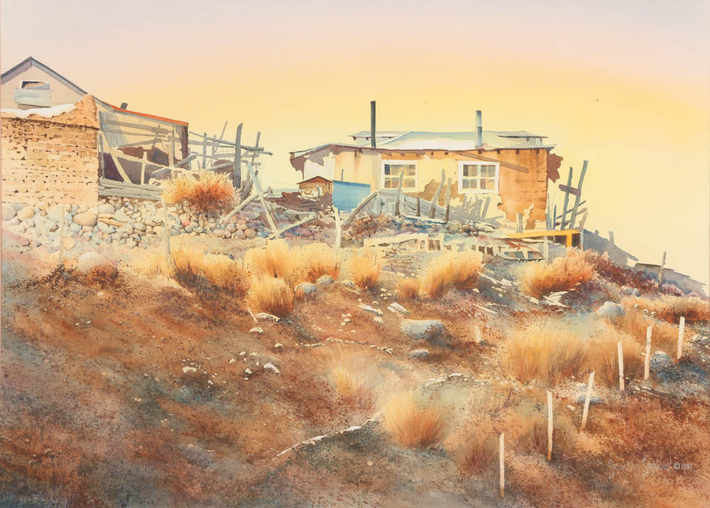 Secundino Sandoval Watercolor Painting on Paper of American Southwest Scene EBTH