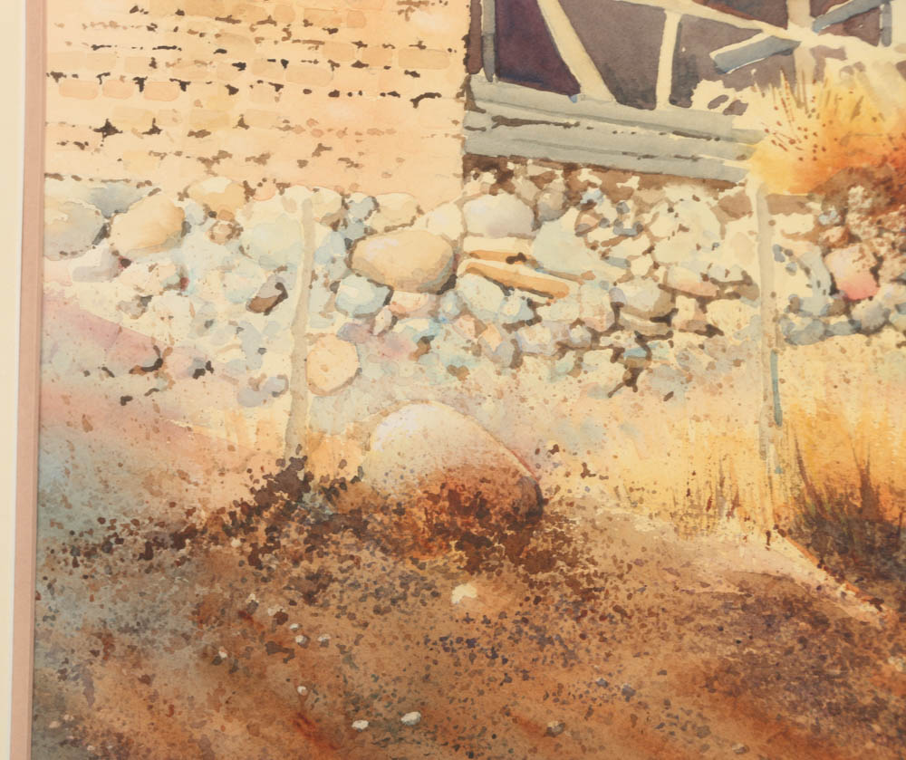 Secundino Sandoval Watercolor Painting on Paper of American Southwest Scene EBTH