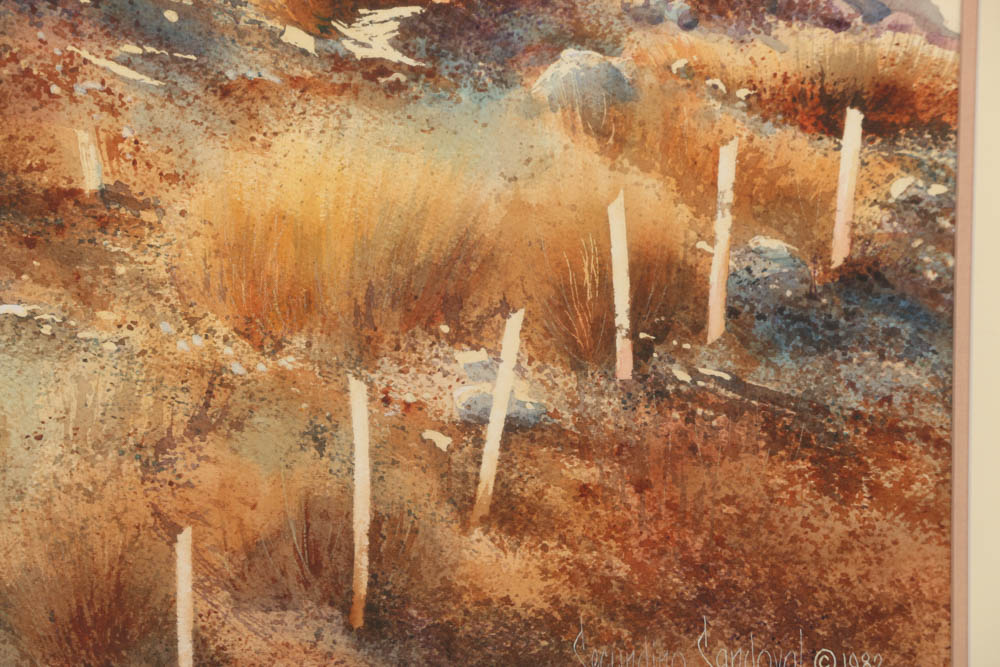 Secundino Sandoval Watercolor Painting on Paper of American Southwest Scene EBTH