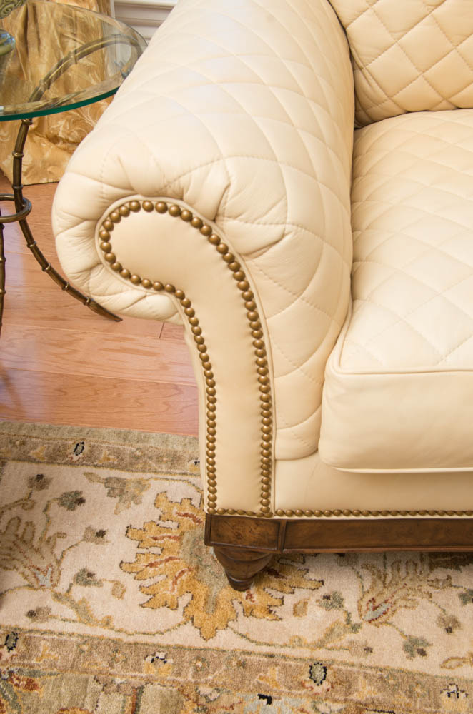 Ivory Leather Sofa by Hancock & Moore EBTH