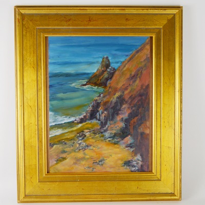 Diane Corman Original "Canyon Beach" Oil Painting EBTH