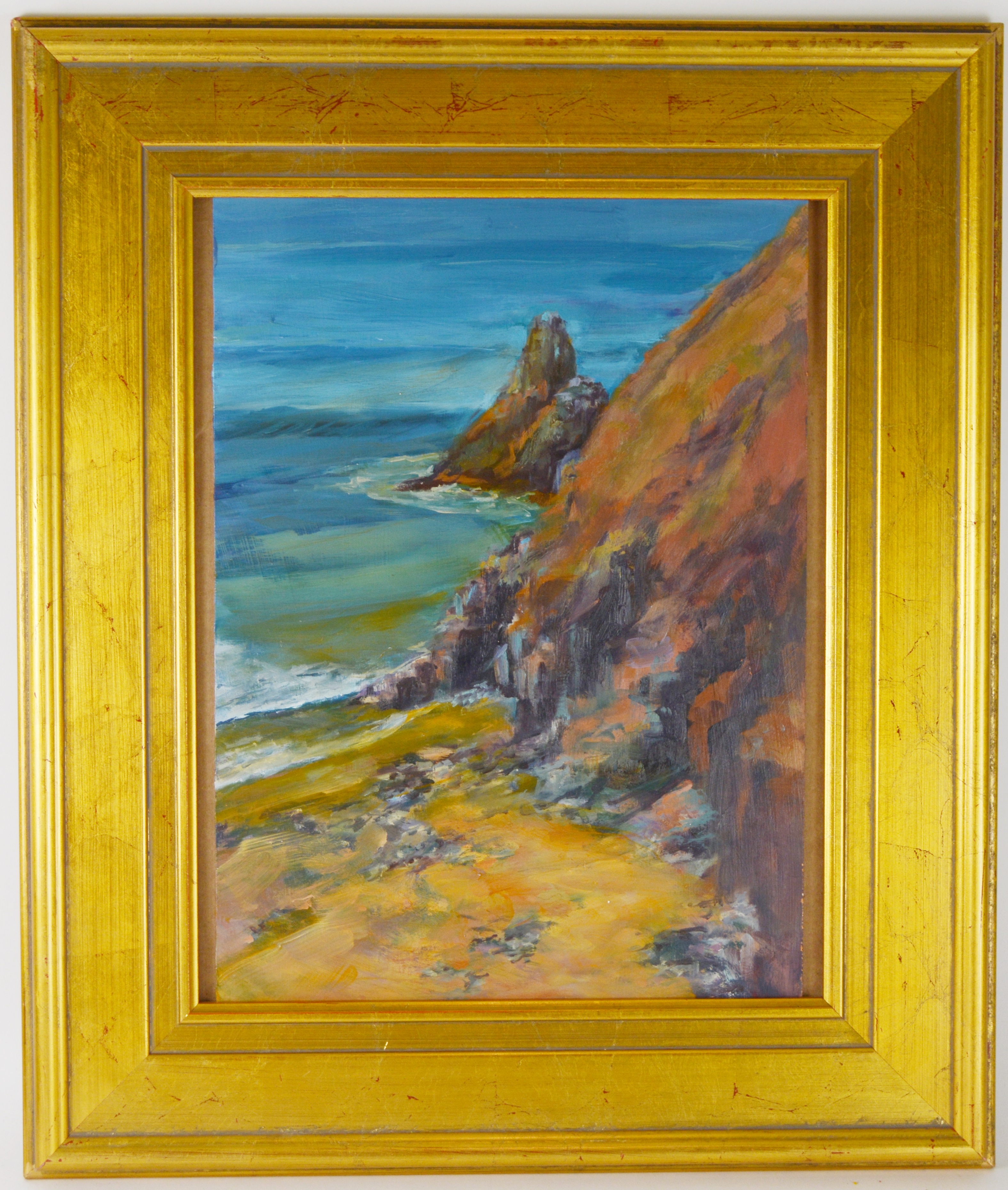 Diane Corman Original "Canyon Beach" Oil Painting EBTH