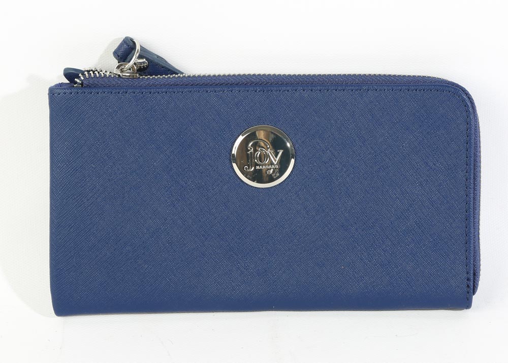 Joy Mangano Leather Tote with Vinyl Wristlet EBTH