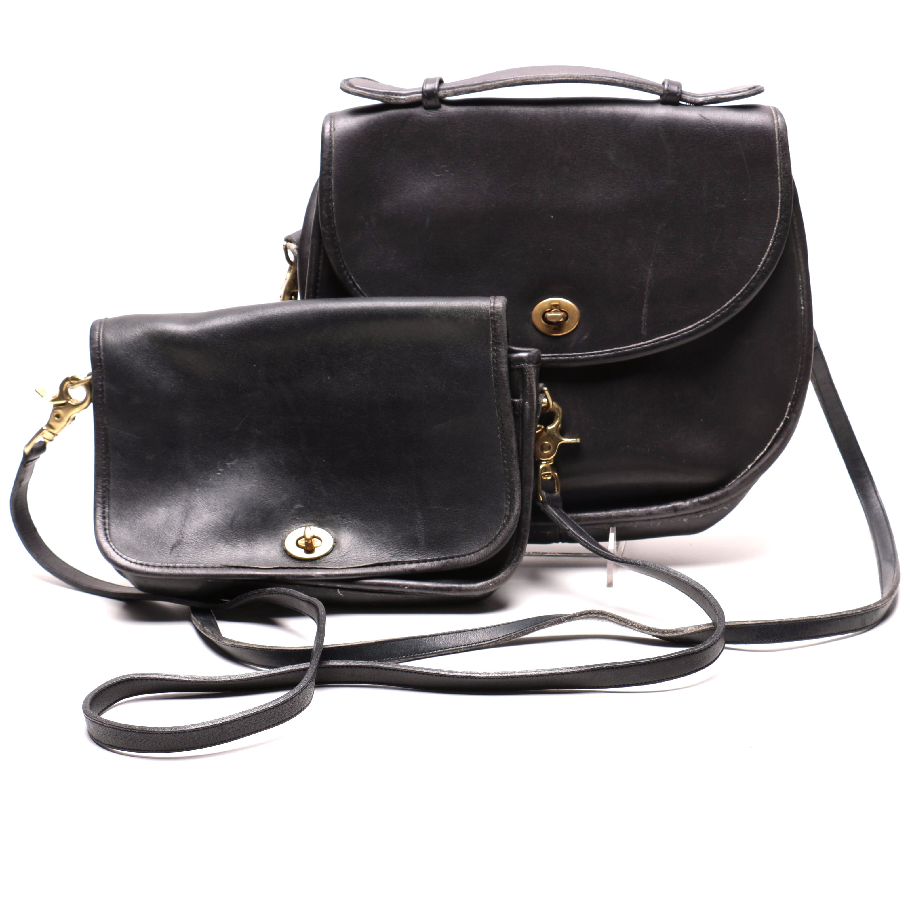 vintage black coach crossbody