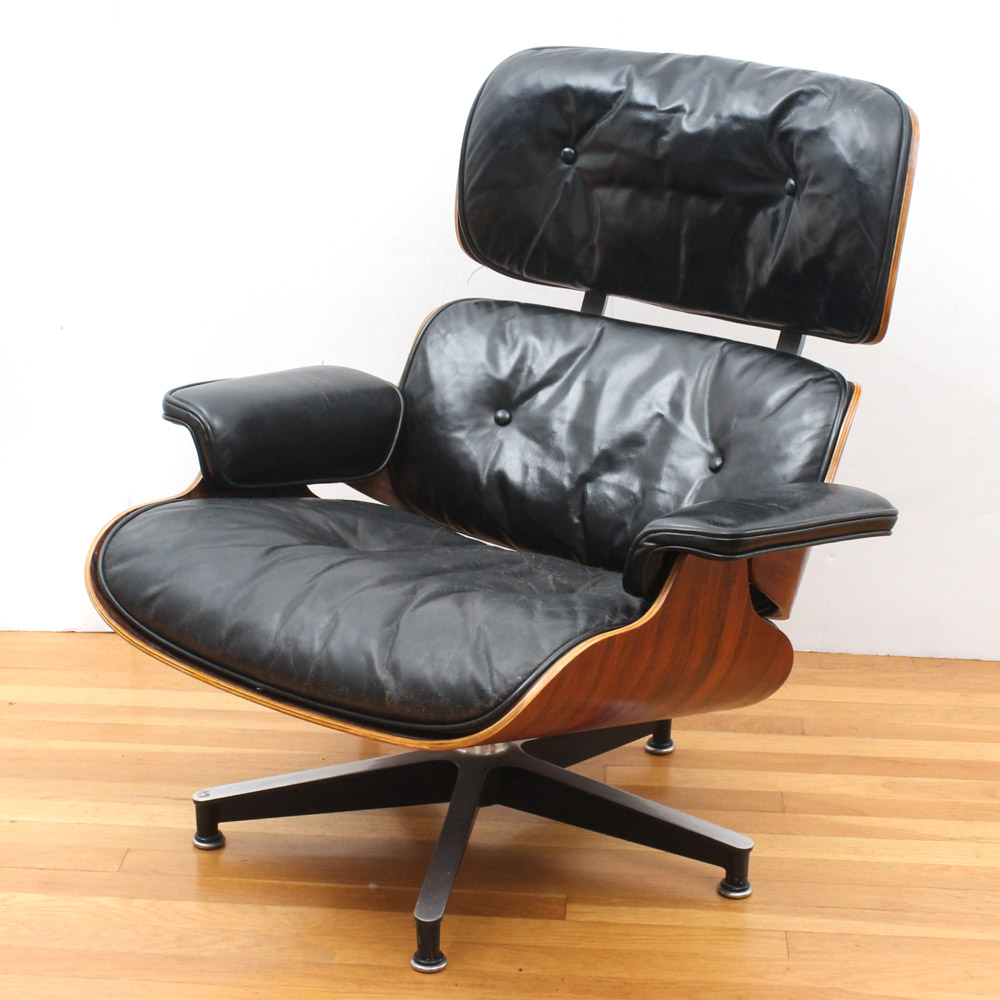 Rare 1956 Rosewood Eames Lounge Chair with Later Ottoman : EBTH