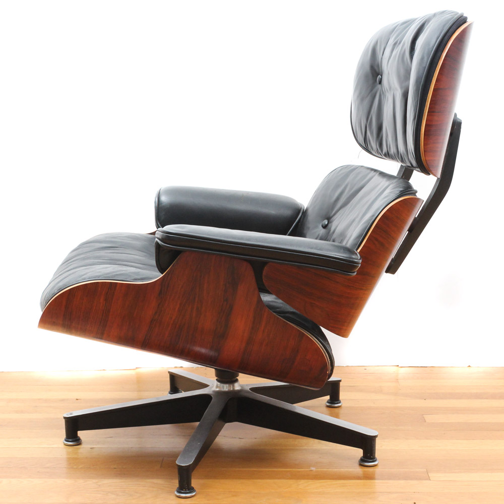 Rare 1956 Rosewood Eames Lounge Chair with Later Ottoman | EBTH