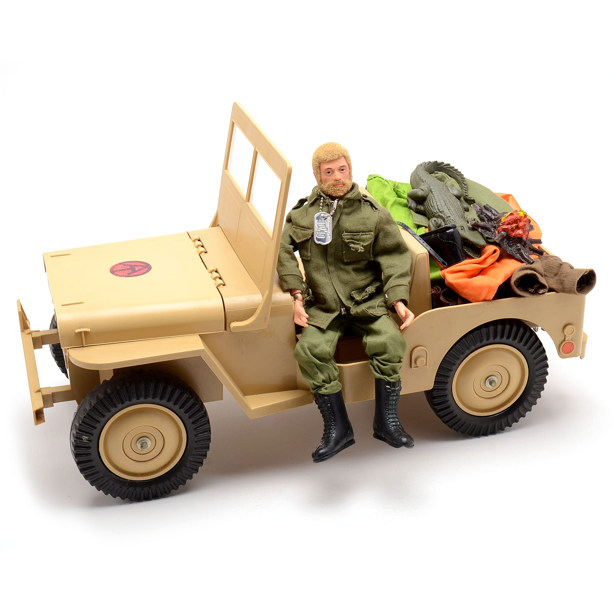Vintage G.I.Joe with Desert Patrol Adventure Jeep and Accessories EBTH