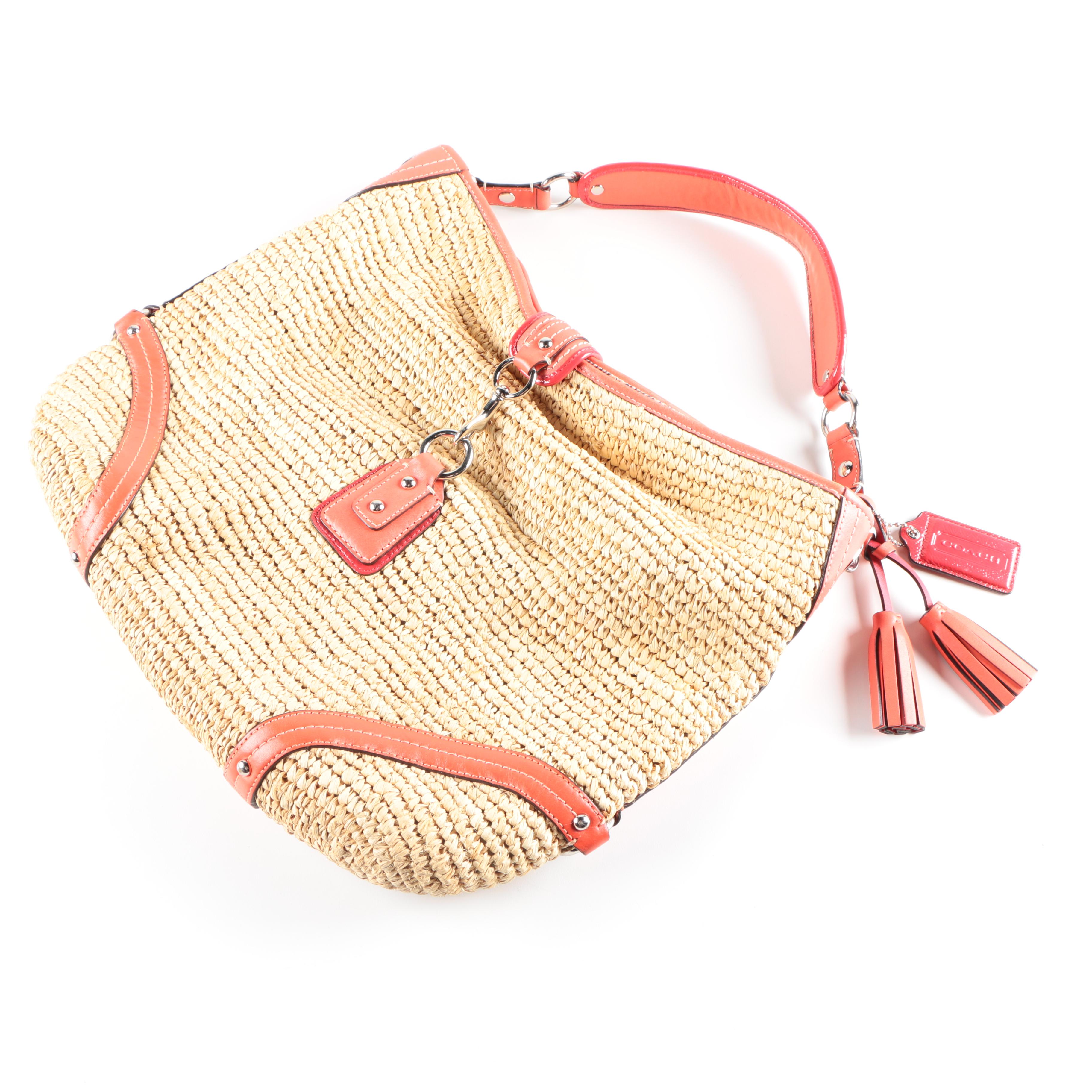 coach raffia bag