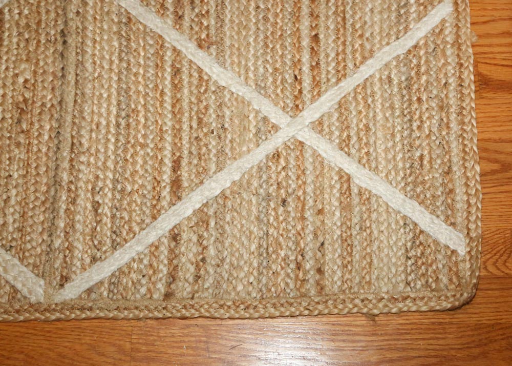 Pottery Barn Jute Lattice Accent Rug EBTH
