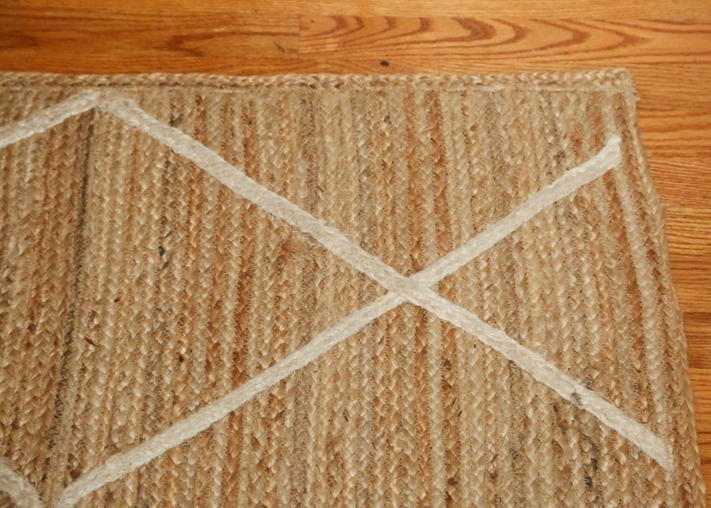 Pottery Barn Jute Lattice Accent Rug EBTH