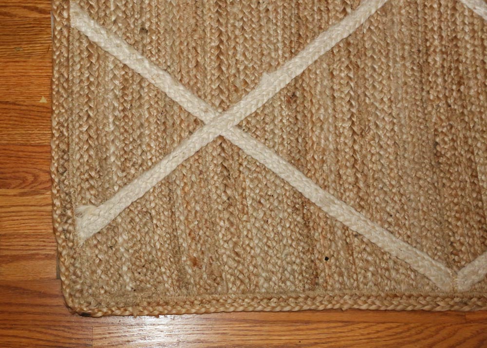 Pottery Barn Jute Lattice Accent Rug EBTH