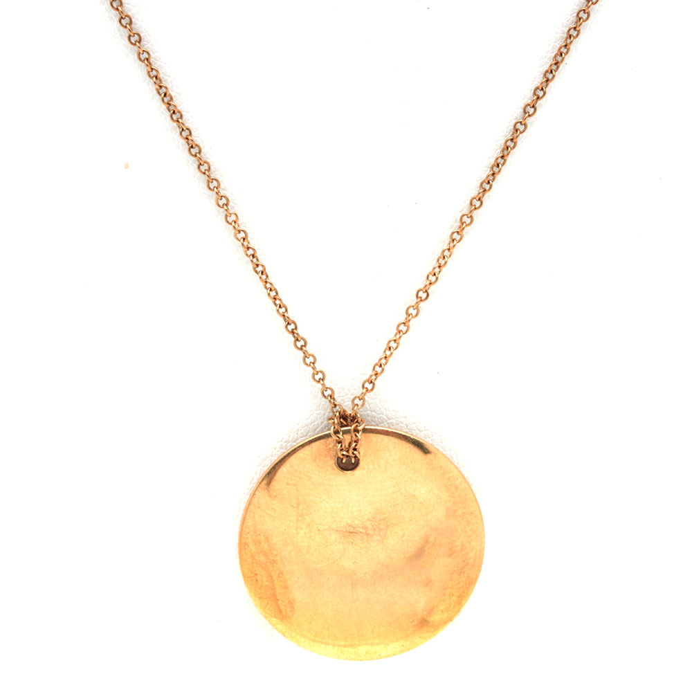 18k Gold Round Pendant Outlet, 52% OFF 