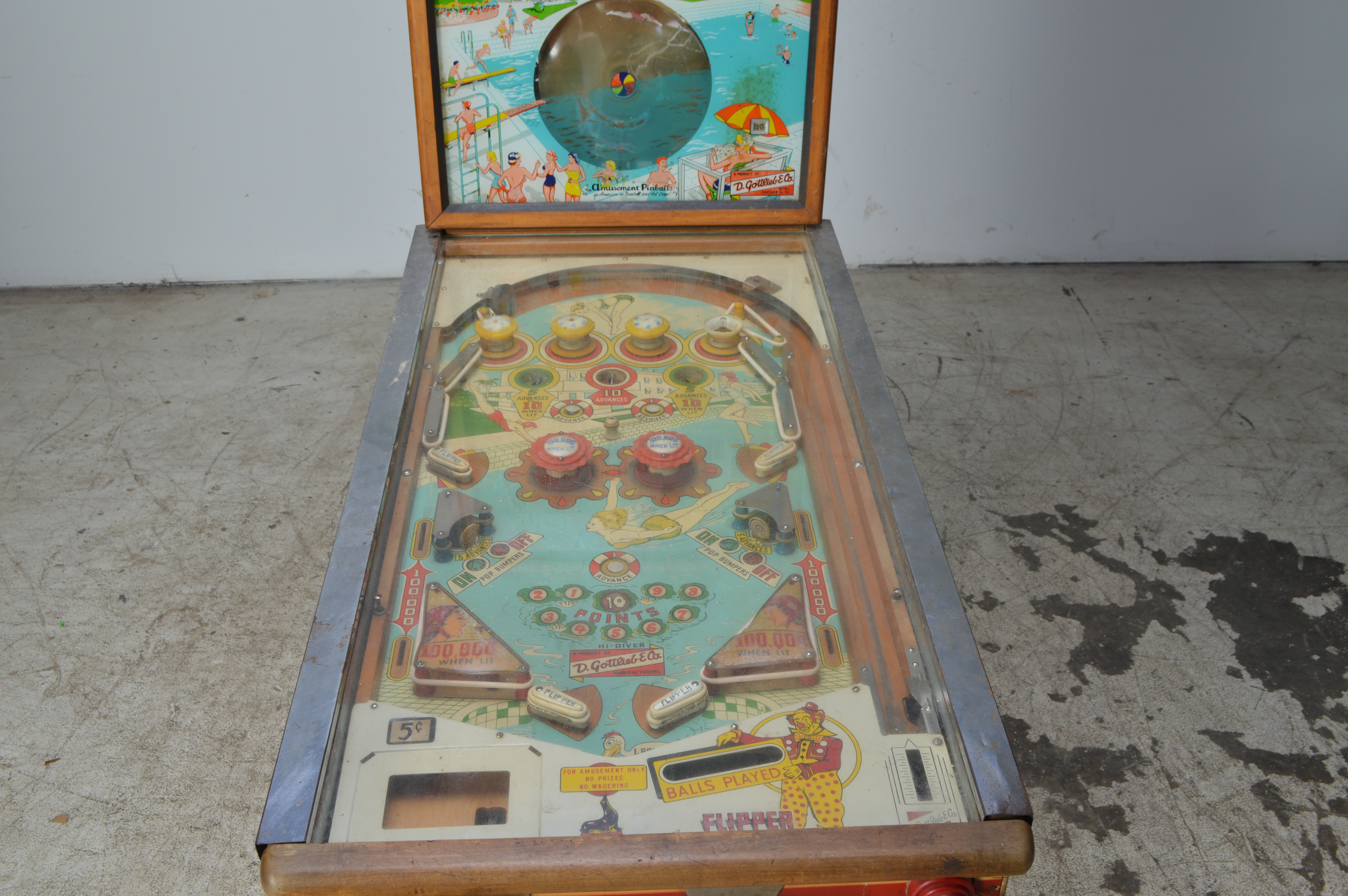 Vintage 1959 Gottlieb "HiDiver" Pinball Machine EBTH