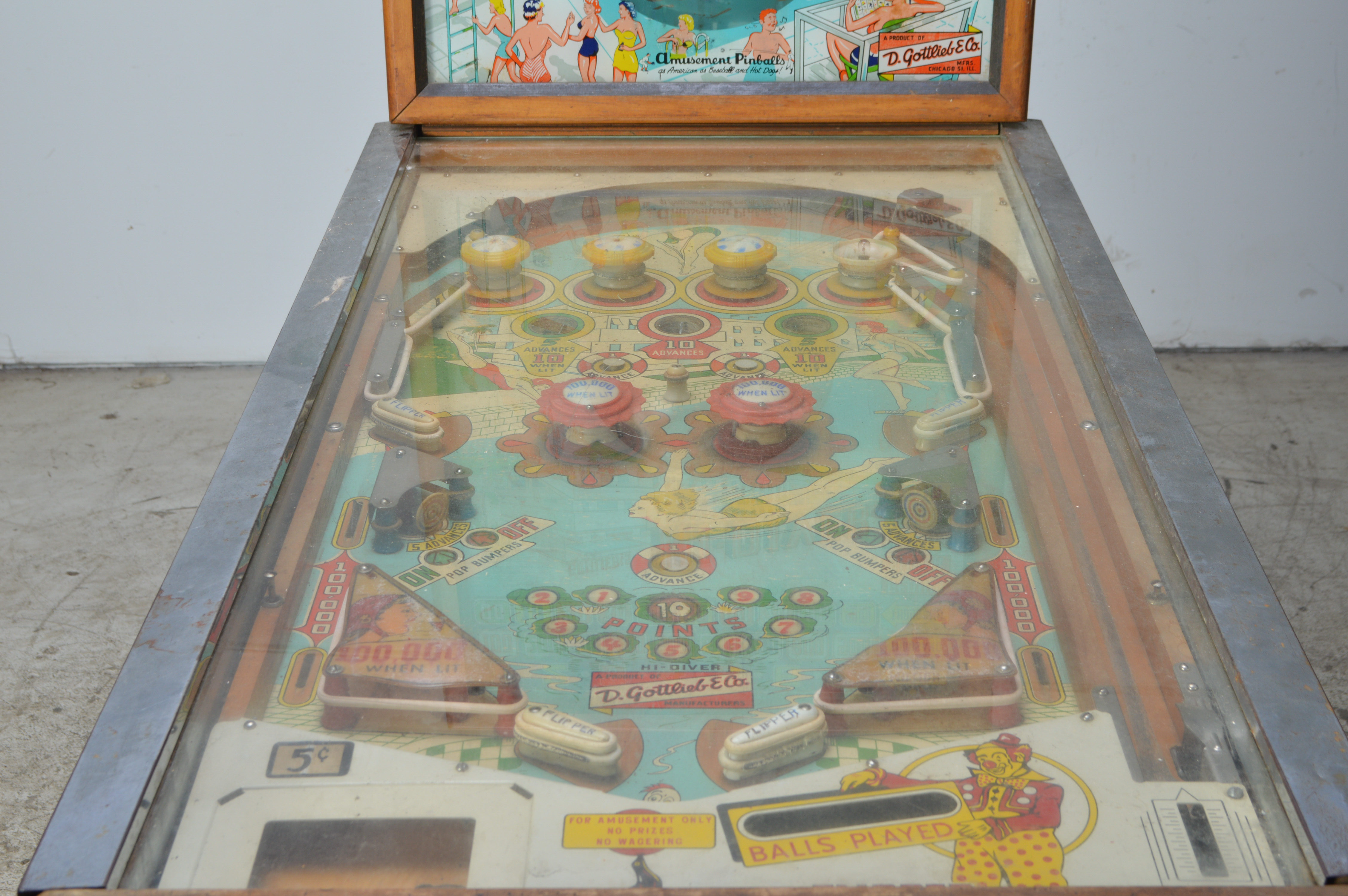 Vintage 1959 Gottlieb "HiDiver" Pinball Machine EBTH