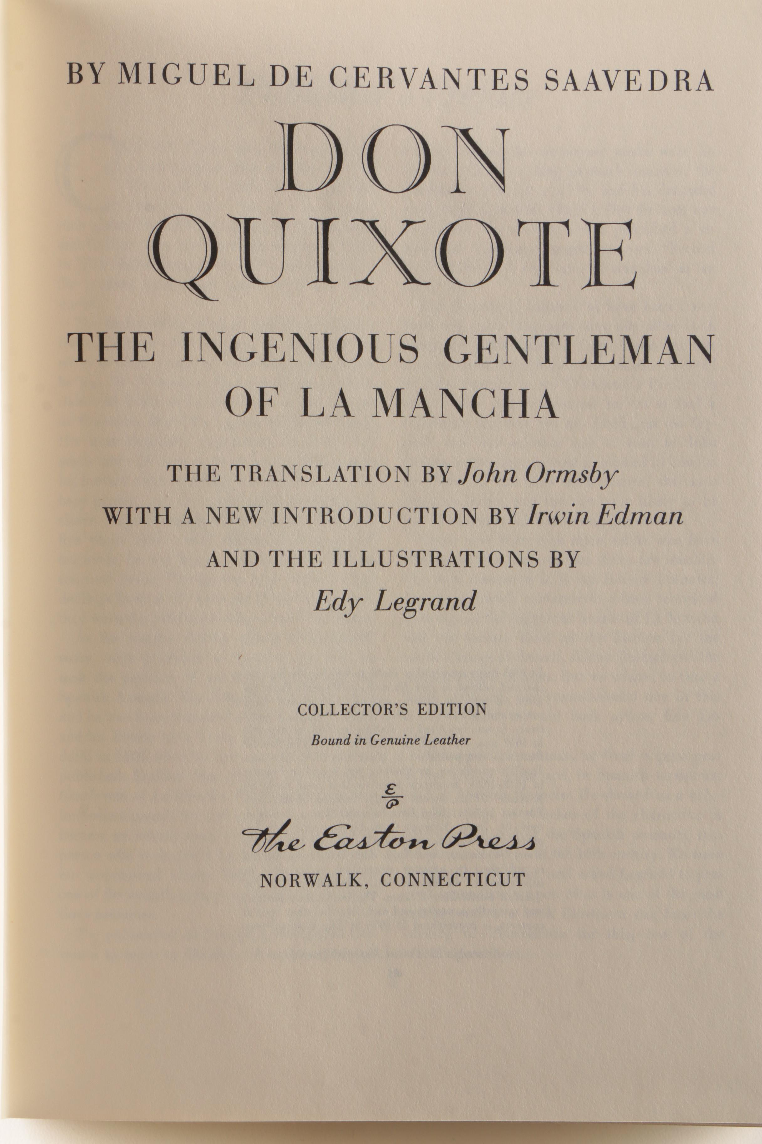 Easton Press Leatherbound Collector's Edition "Don Quixote" EBTH