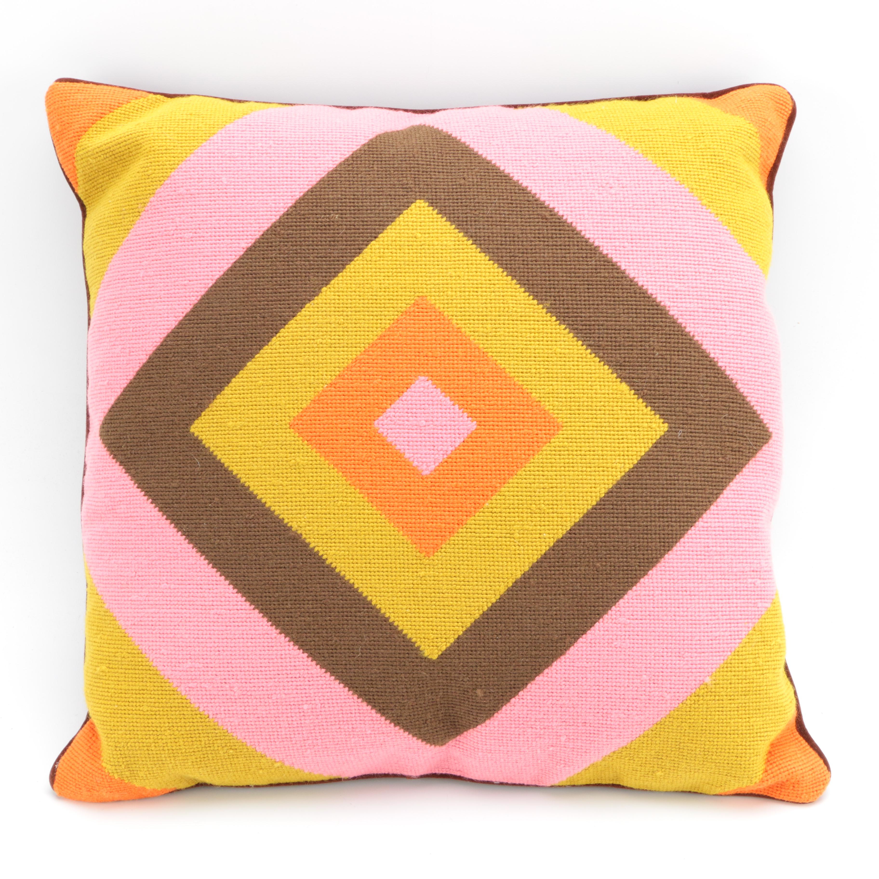 Jonathan Adler Needlepoint Throw Pillows EBTH