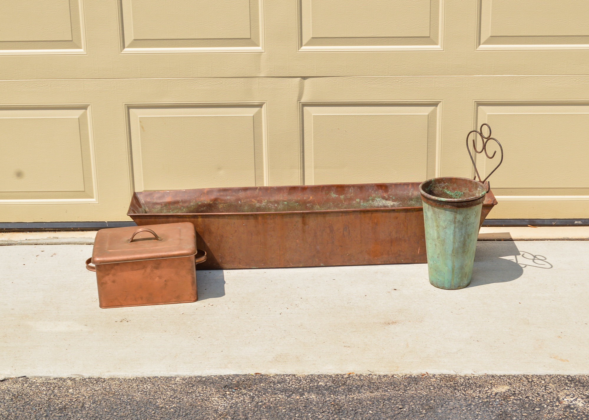 Smith & Hawken Copper Planter and Flower Box EBTH