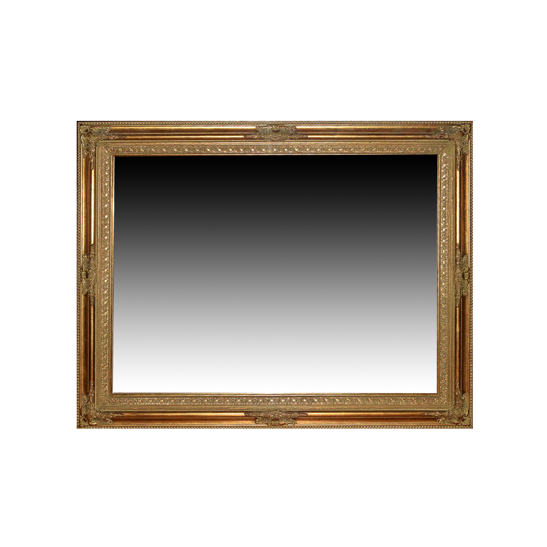 Beveled Gold Frame Wall Mirror EBTH