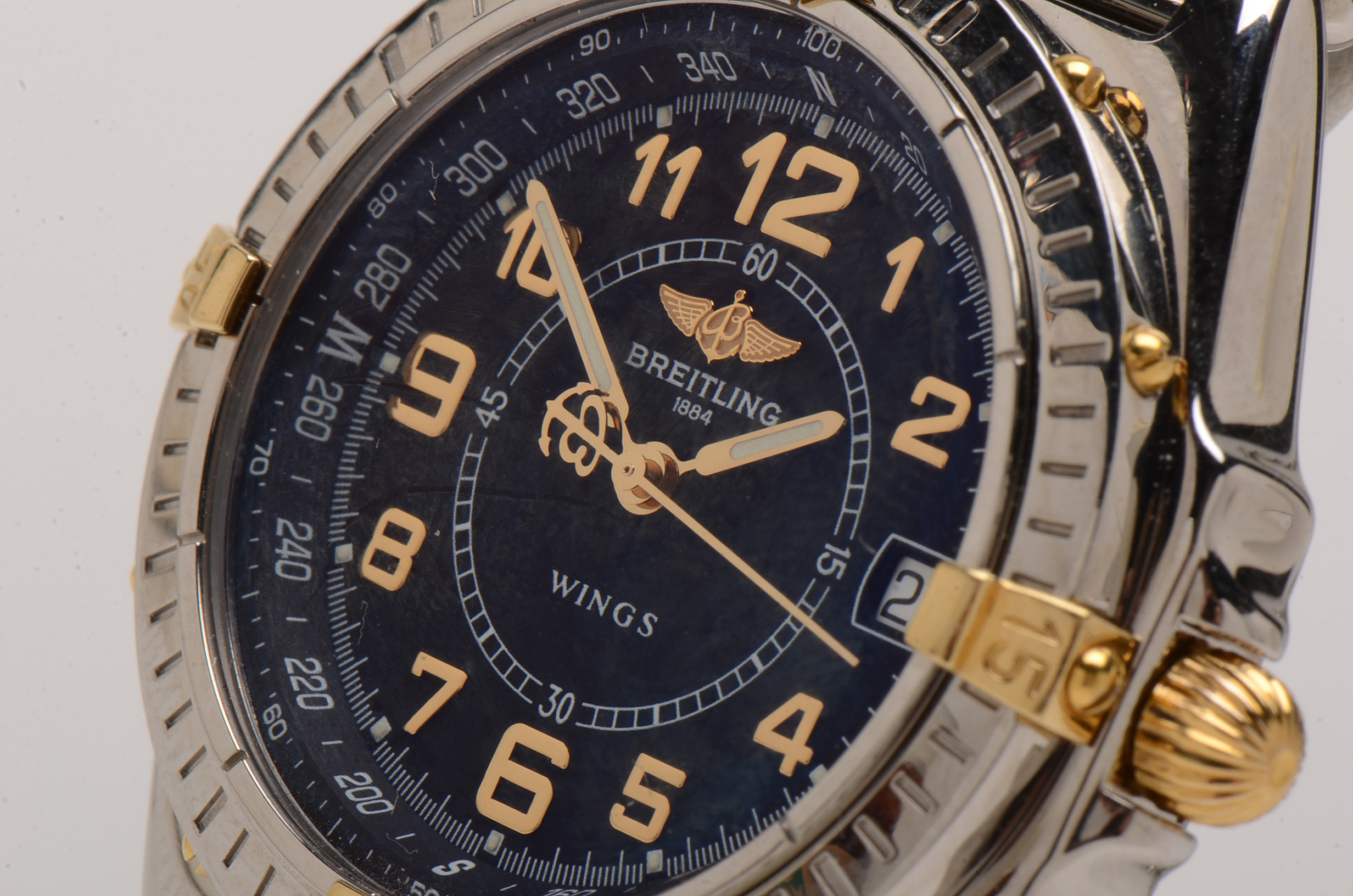 Breitling Wings Date Steel and 18K Yellow Gold 38mm Quartz Watch | EBTH