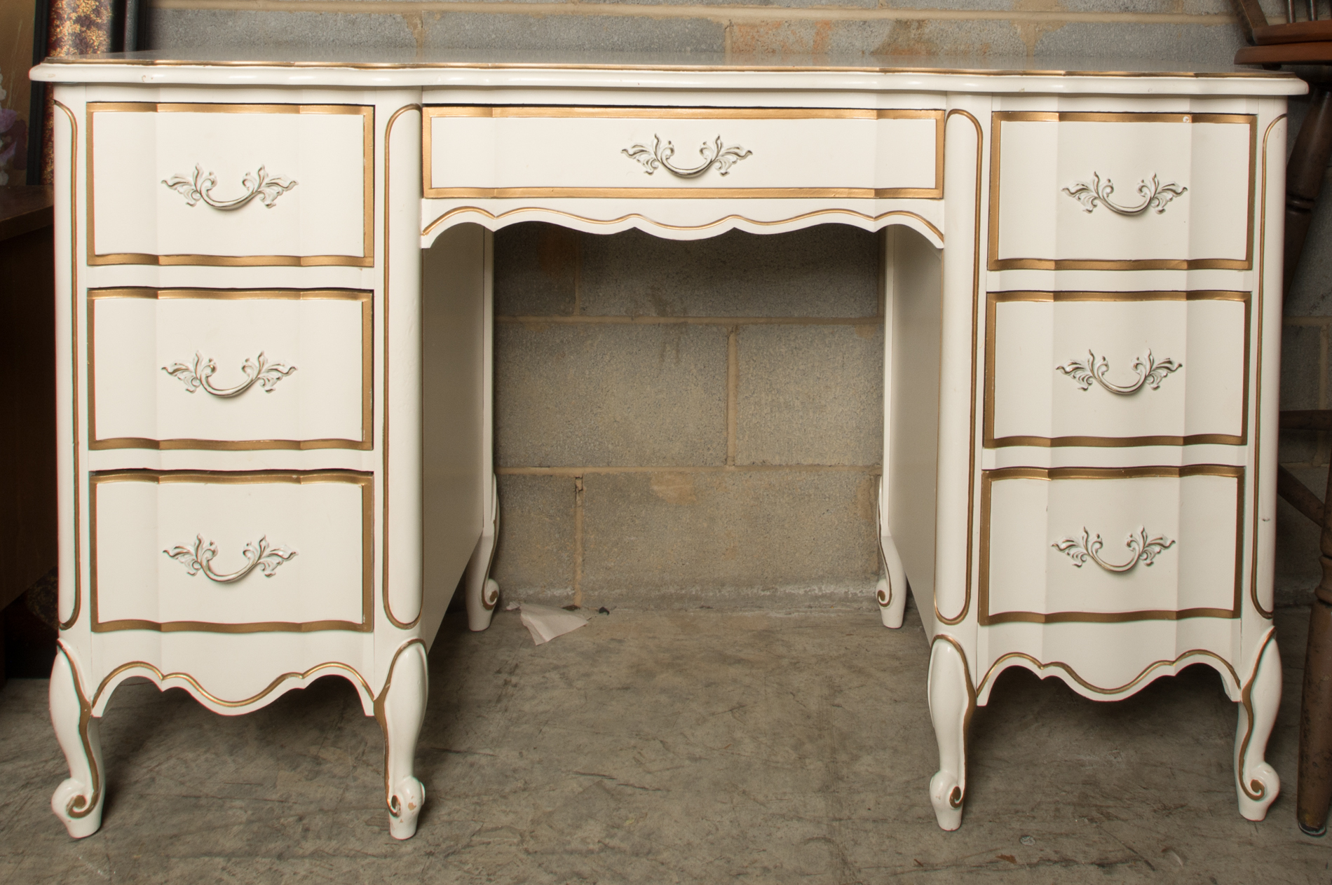 French Provincial Style Desk with Chair EBTH