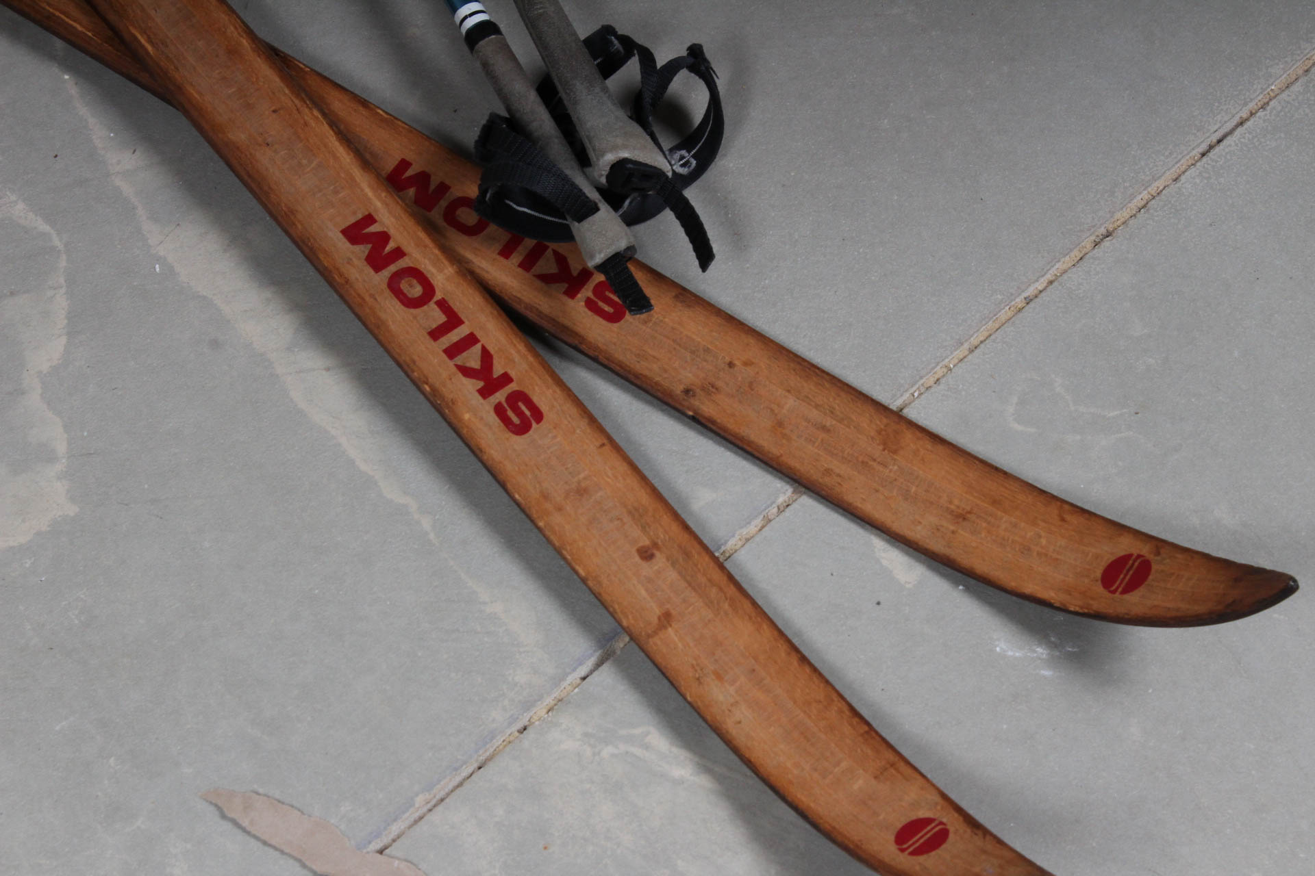Vintage Norwegian Made Skilom Skis with Exel Ski Poles EBTH