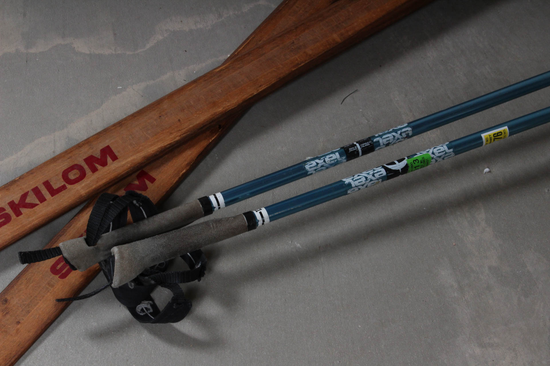 Vintage Norwegian Made Skilom Skis with Exel Ski Poles EBTH