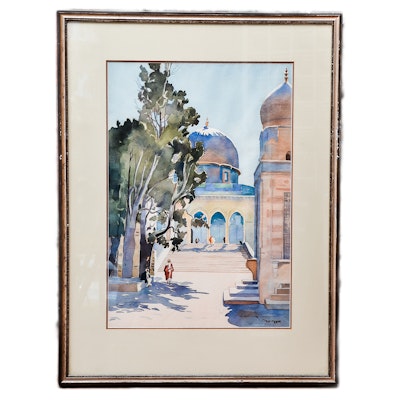 Orientalist Themed Watercolor on Paper Orientalist Themed Watercolor on Paper