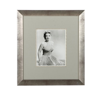 Framed Black and White Photographic Print of Actress Anne Baxter