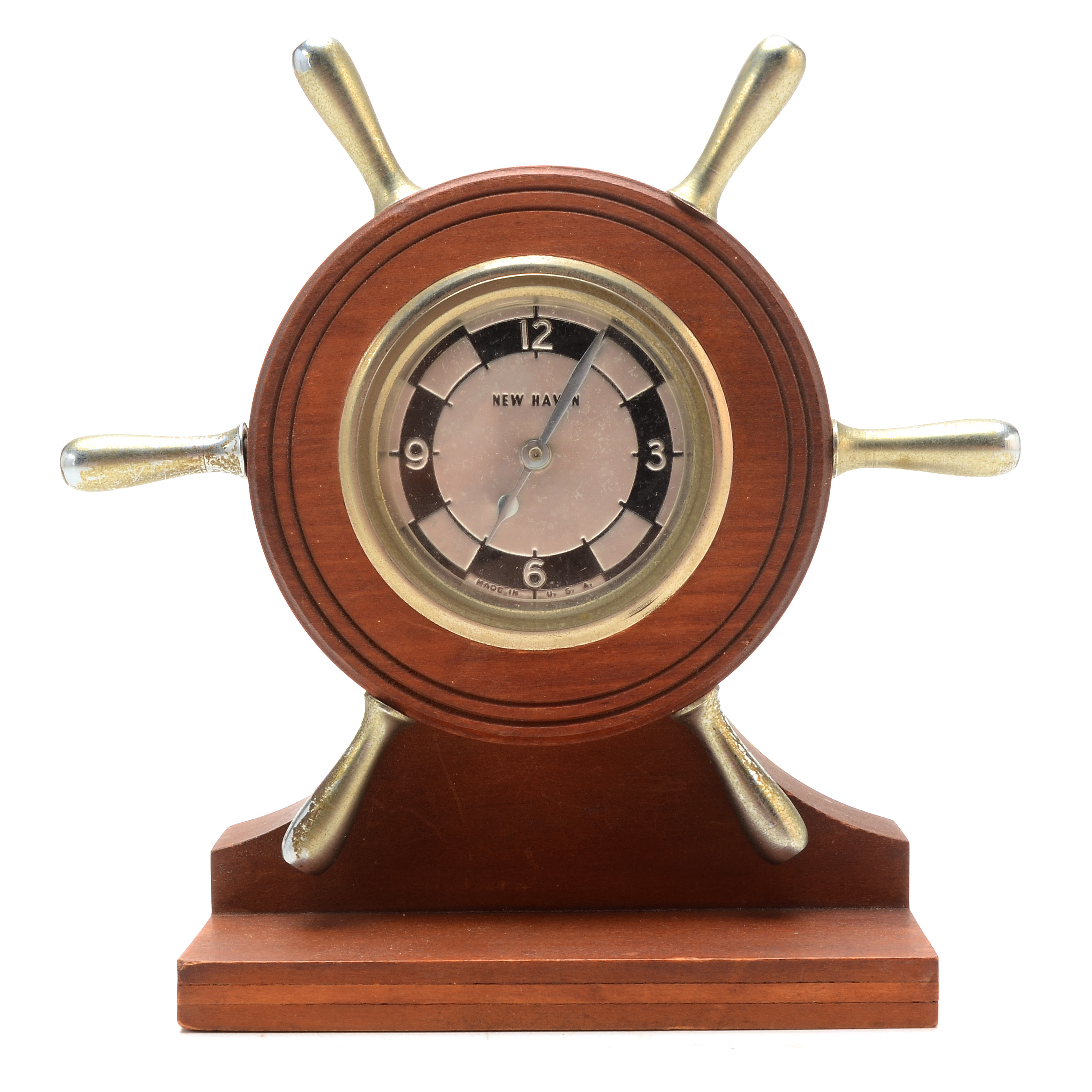 Vintager New Haven Ship Wheel Desk Clock Ebth Kensington station double side clock (large). everything but the house
