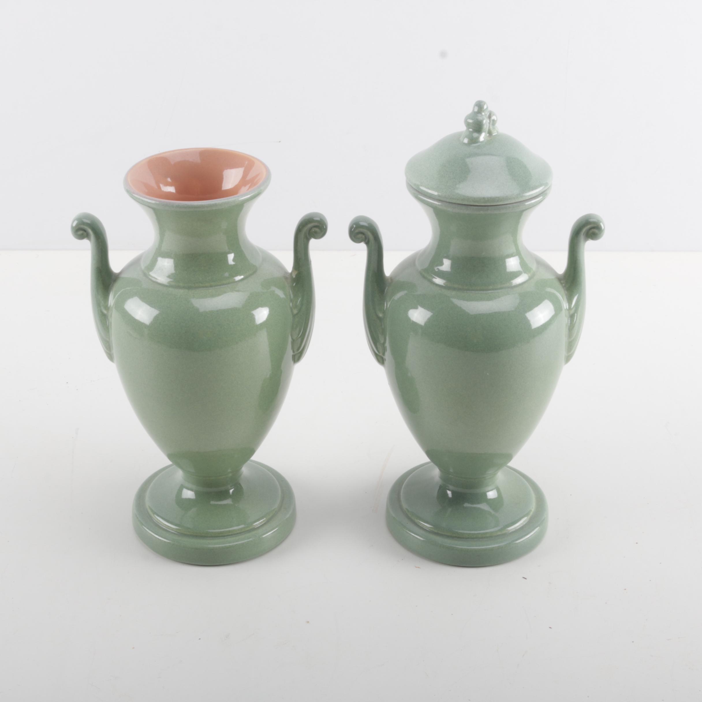 Vintage Red Wing Pottery Urns Ebth