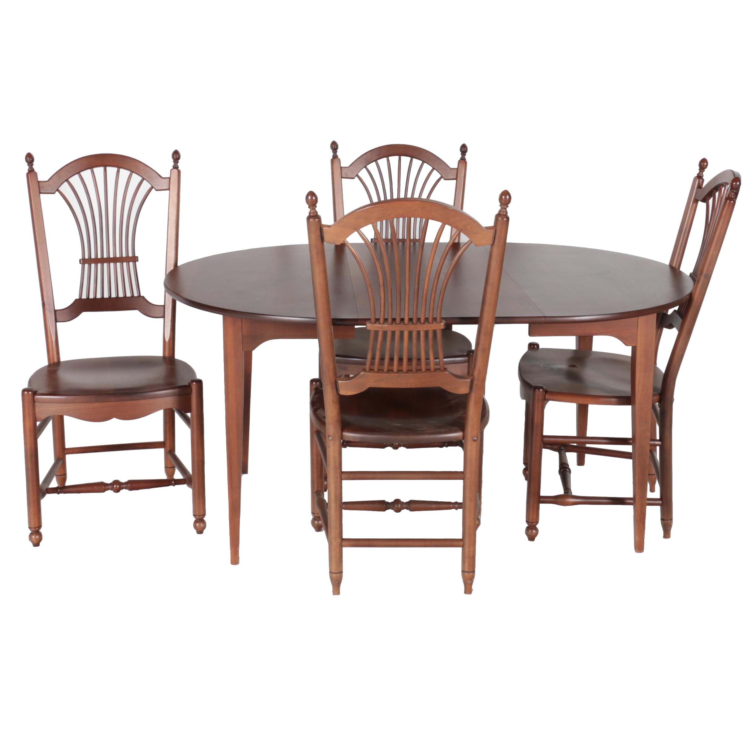 Vintage Mahogany Dining Table With Leaf Insert By S Bent Brothers With Chairs Ebth