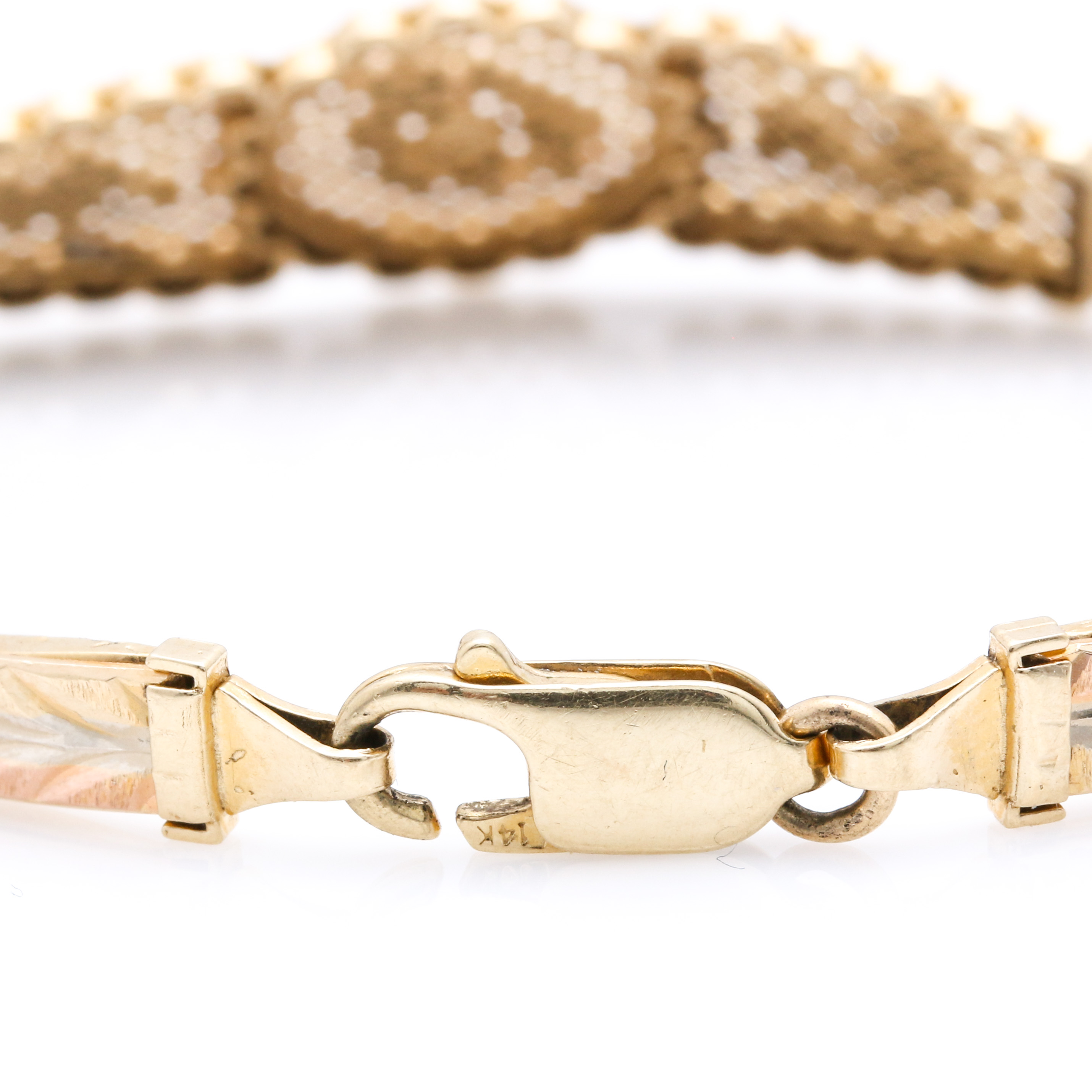14K Tricolor Gold Quinceañera Bracelet EBTH