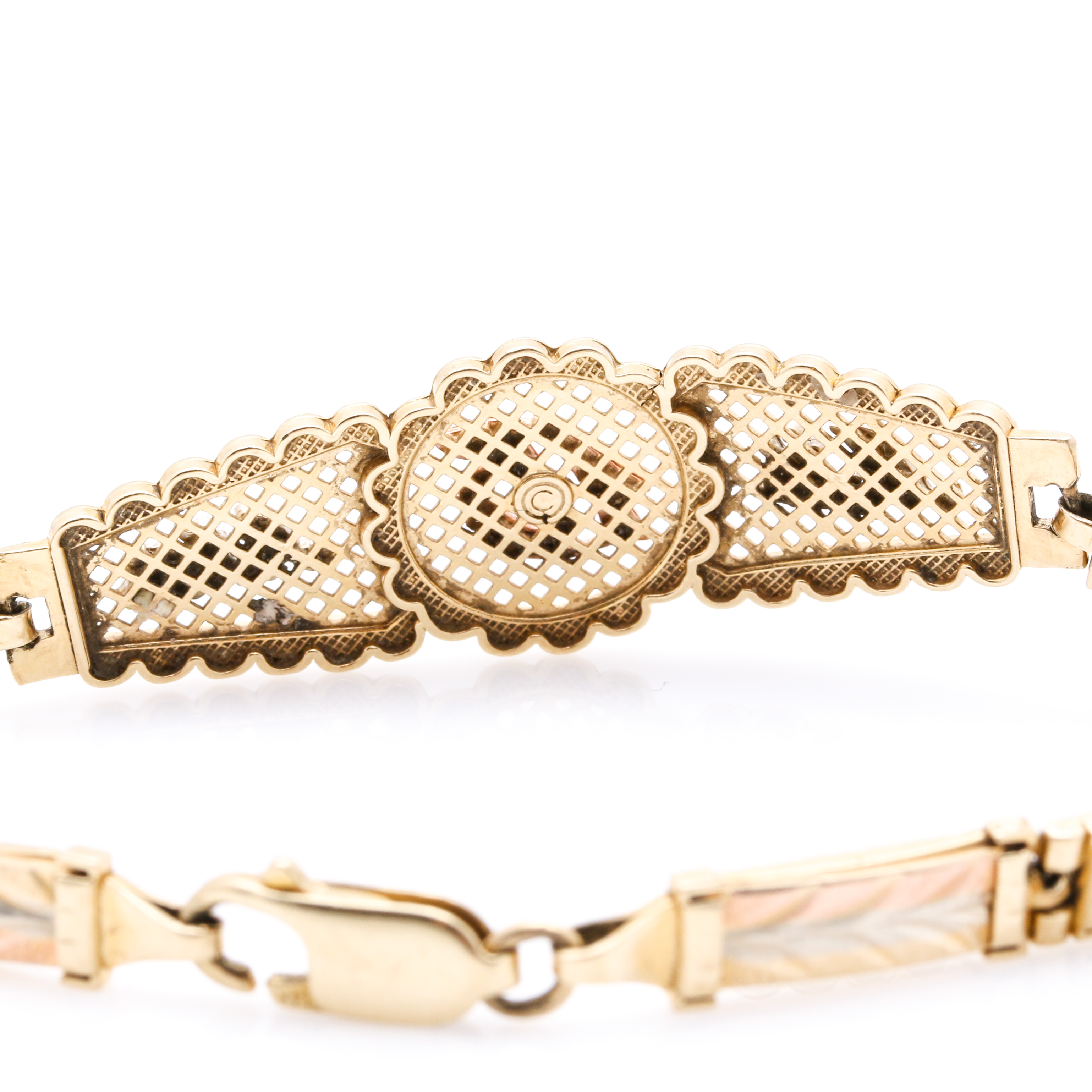 14K Tricolor Gold Quinceañera Bracelet EBTH
