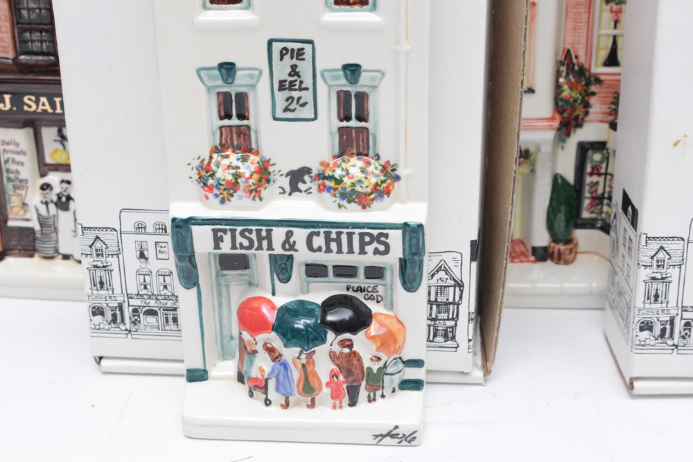 Hazle Ceramics "A Nation of Shopkeepers" British Miniature Storefronts