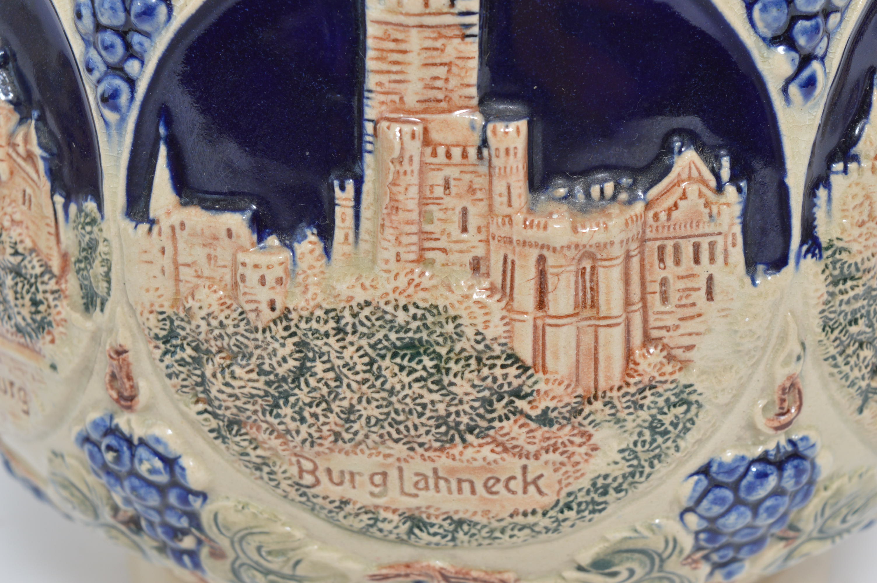 Vintage German Gerz Punch Bowl with Eight Cups EBTH