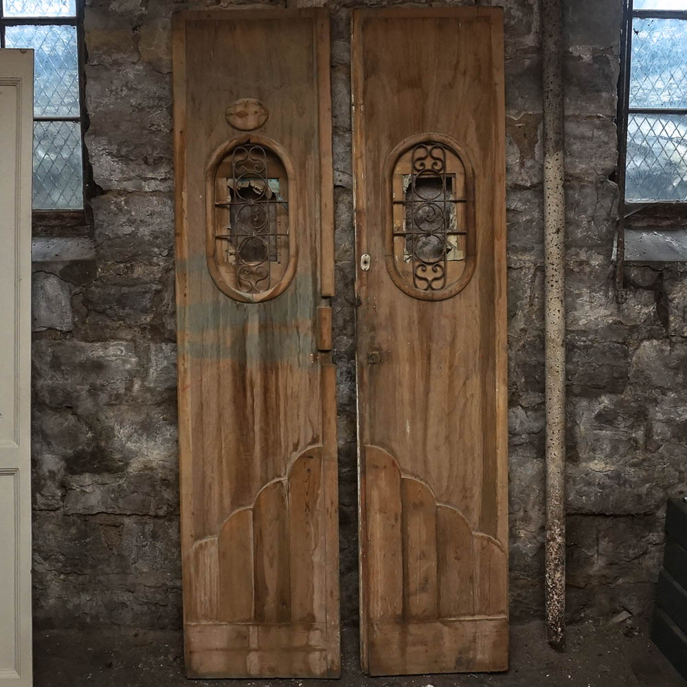 EgyptianStyle Doors With Decorative Iron Grates EBTH