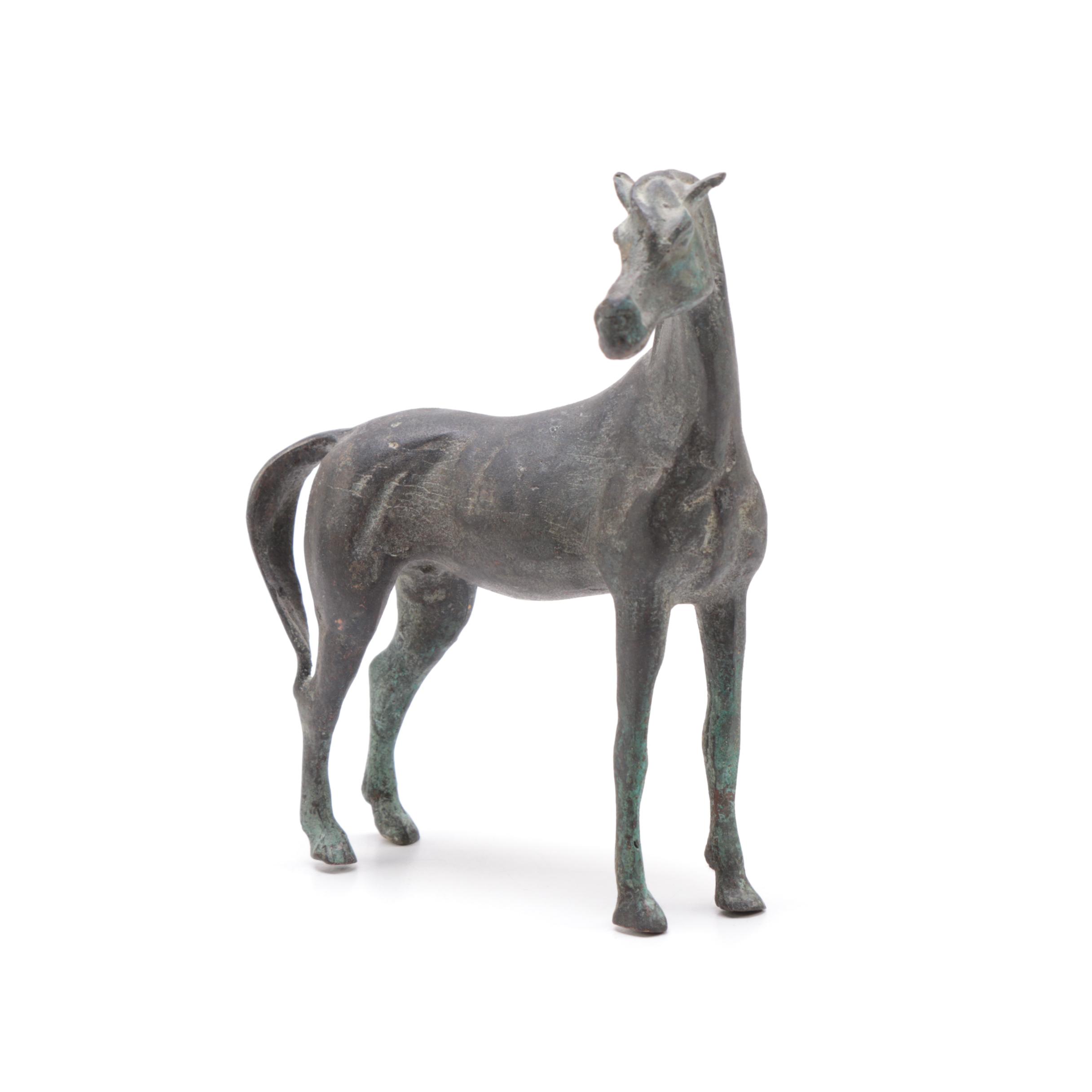 Pewter Horse Figurine EBTH