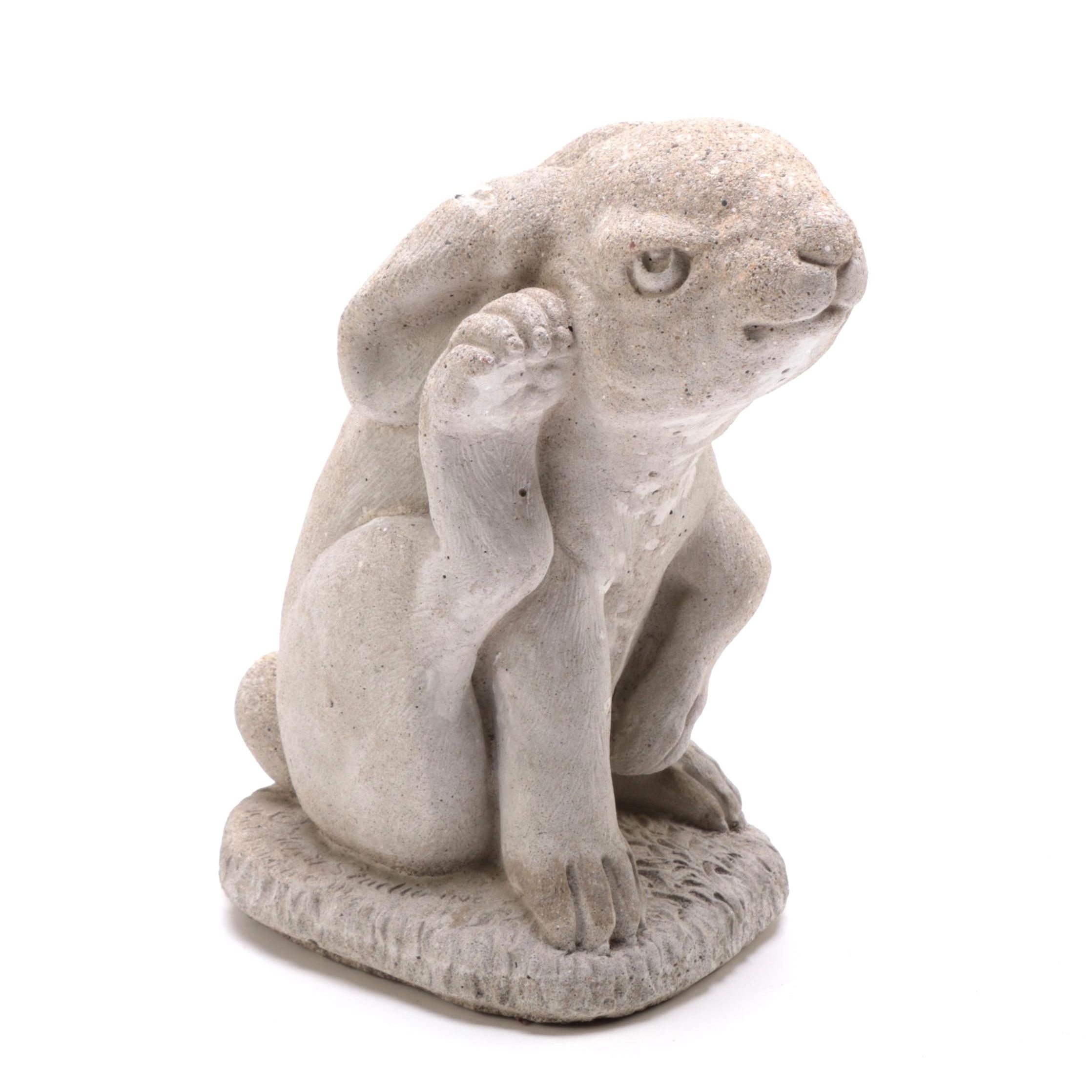 Concrete Rabbit Garden Statue Ebth