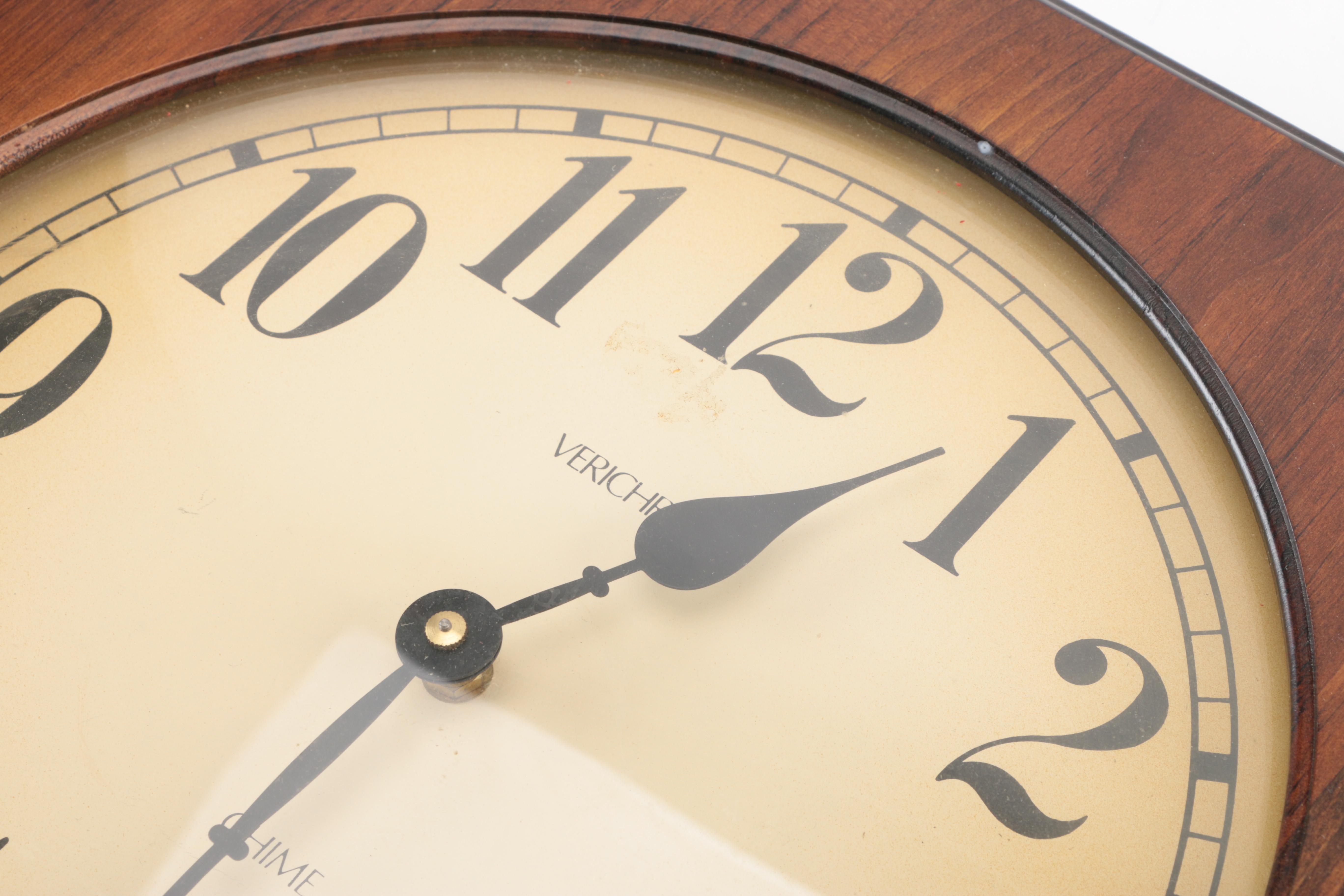 Verichron Regulator Battery Powered Pendulum Wall Clock EBTH