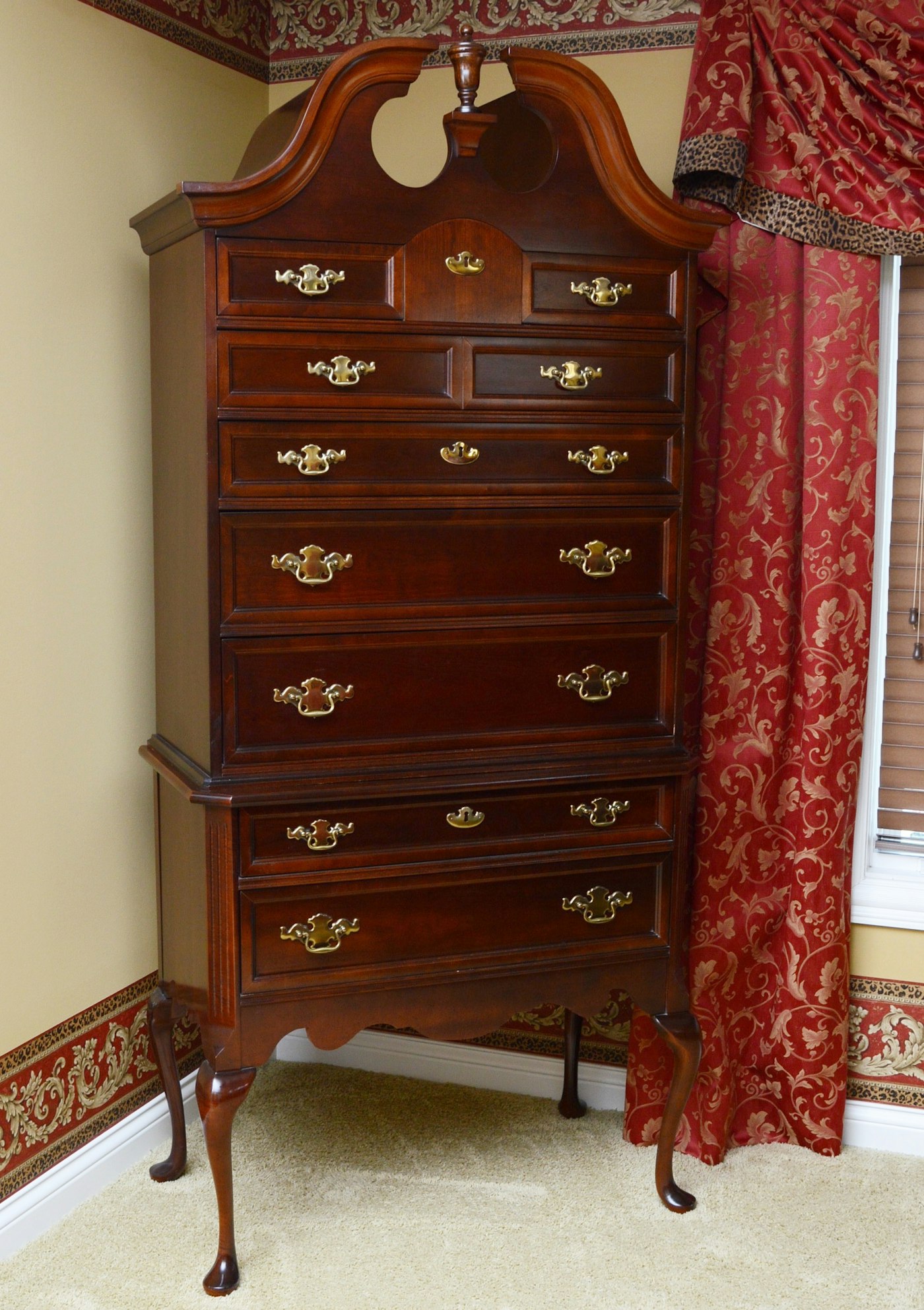 Cherry Highboy Dresser by Bassett Furniture EBTH