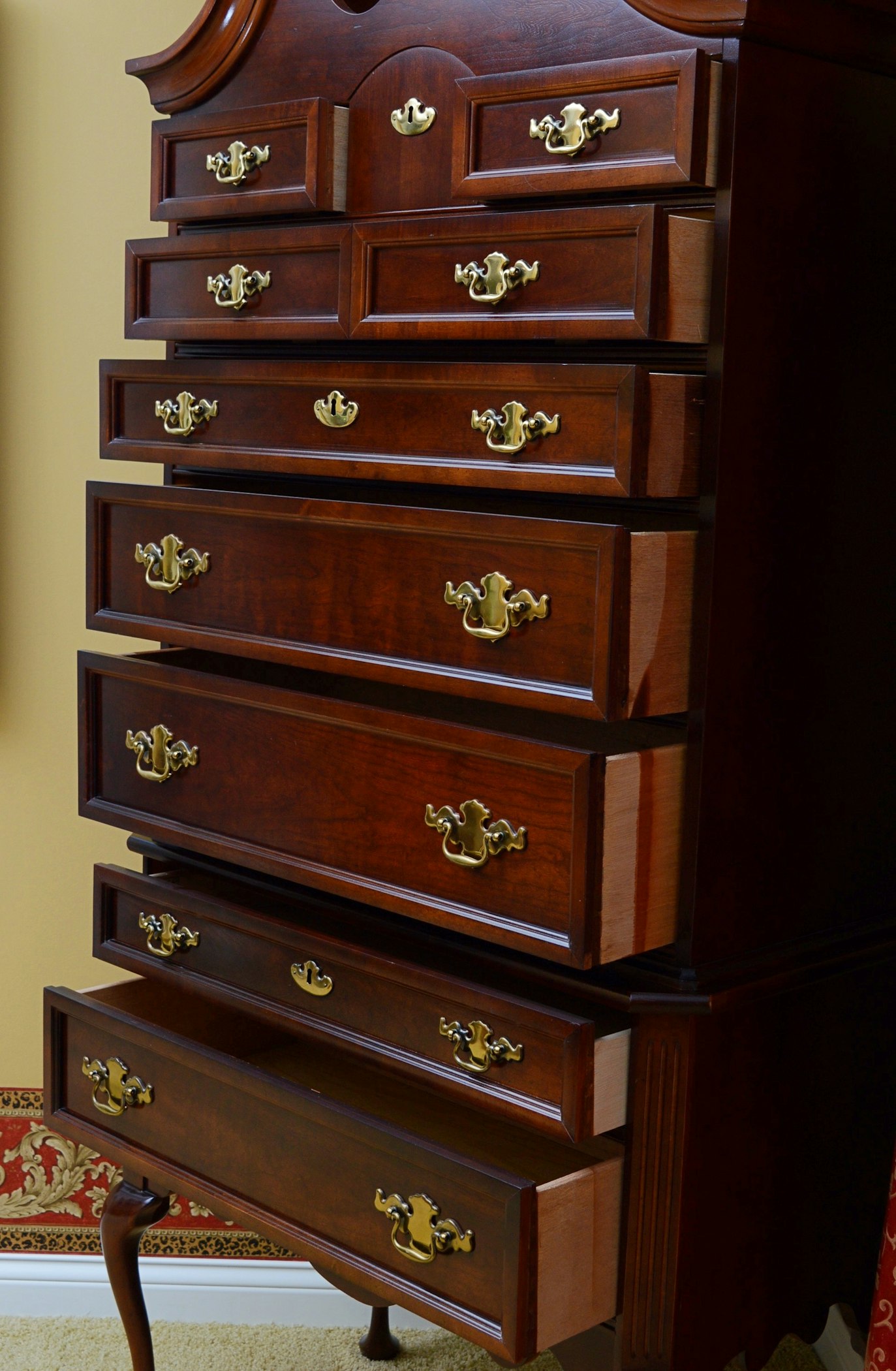Cherry Highboy Dresser by Bassett Furniture EBTH