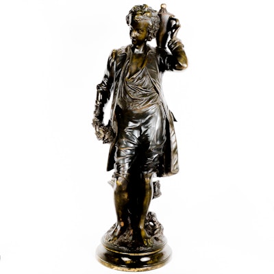 Antique French Bronze Statue Antique French Bronze Statue