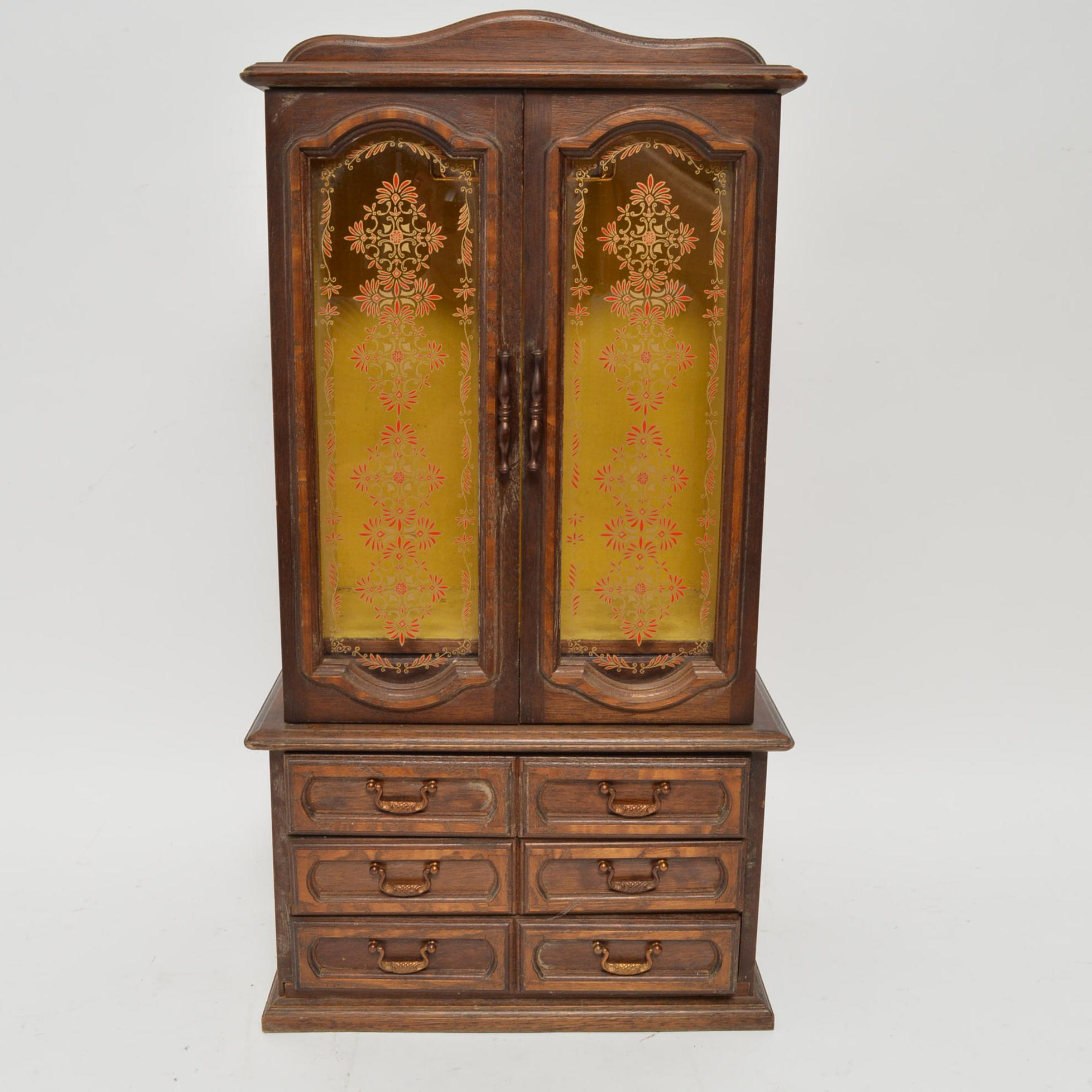 Wooden Tabletop Jewelry Armoire EBTH