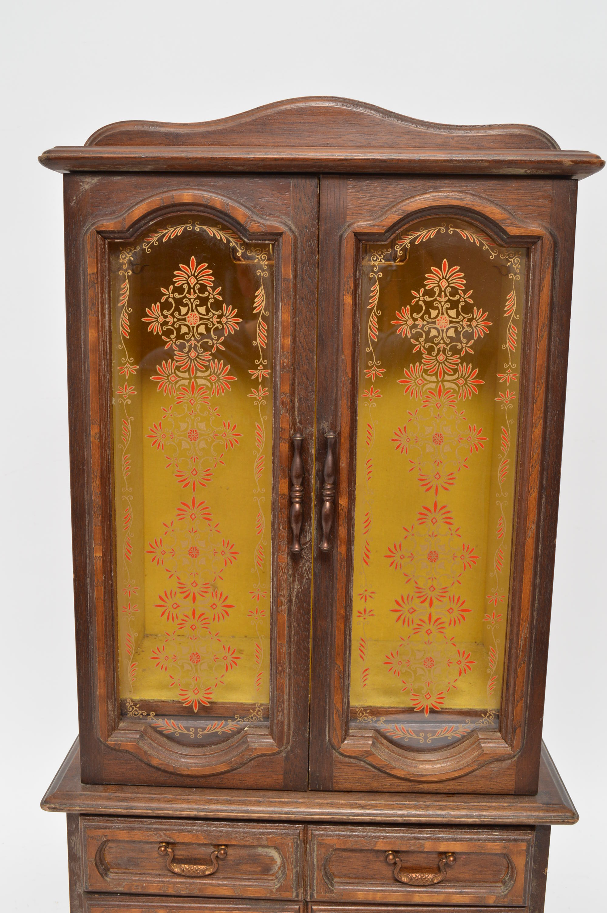 Wooden Tabletop Jewelry Armoire EBTH