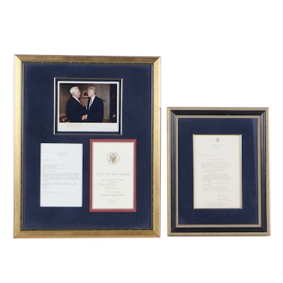 1997 Framed Letters and Photos of Pres. Clinton and Dr. Schuller